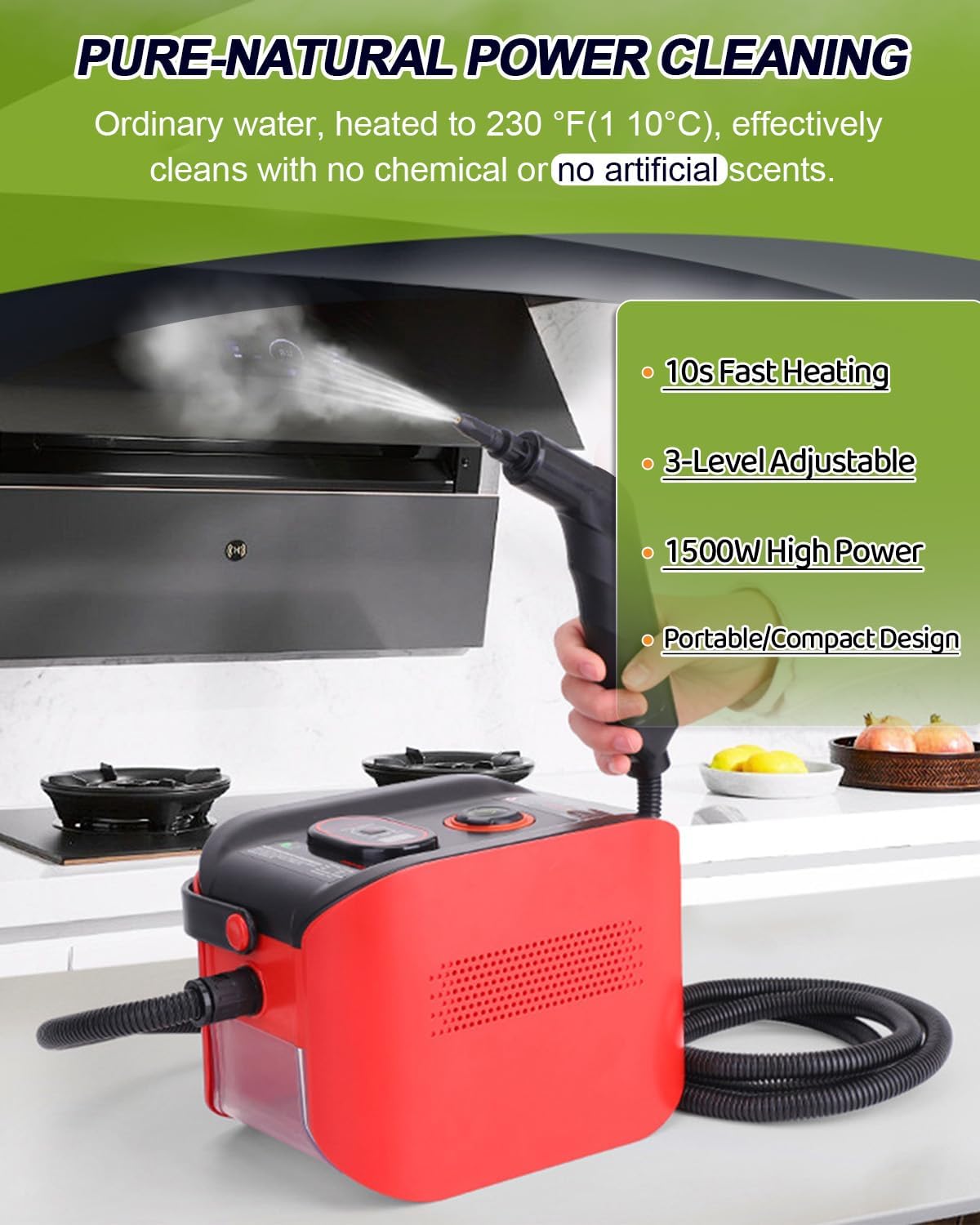 DOVERC Handheld Steam Cleaner with 45BAR Pressure