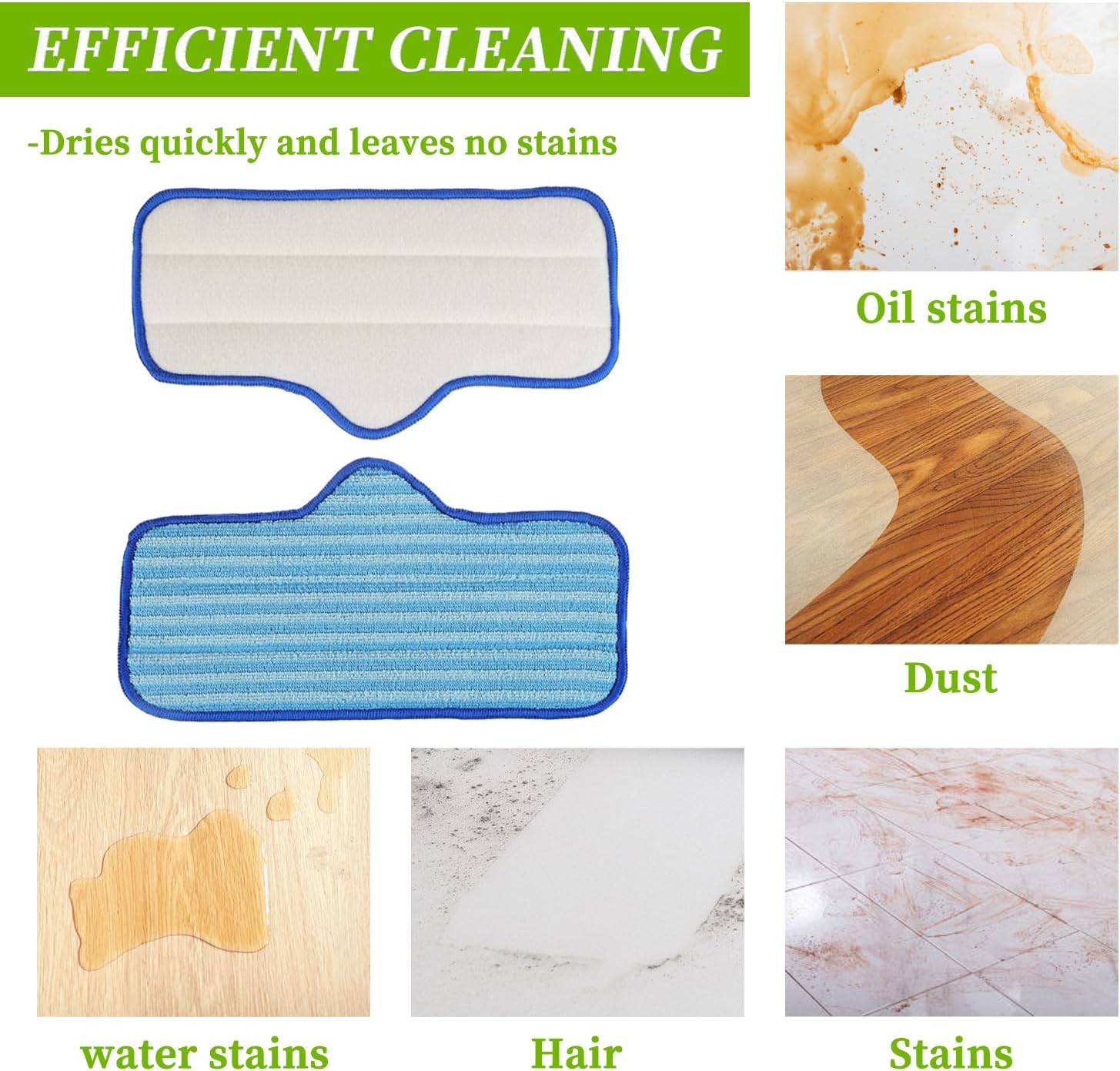 EPLZON Reusable Microfiber Steam Mop Pad for Dupray Neat Steam Cleaner