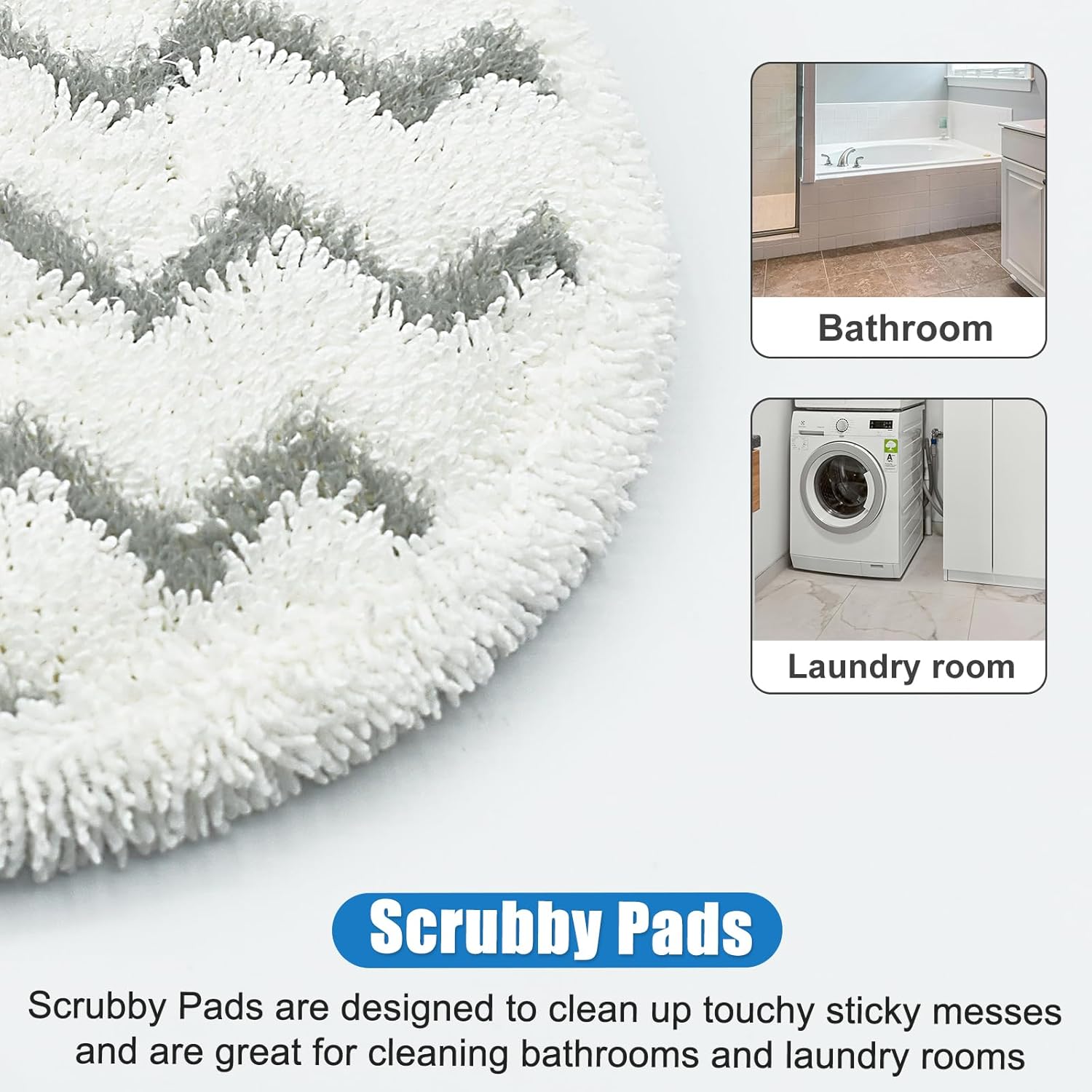 6 Pack Rotating Mop Pads for Bissell 3897A SmartSteam Scrubbing Mop