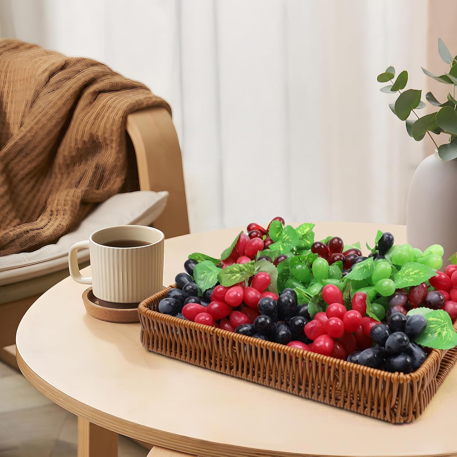 Folmywy Realistic Artificial Grapes Bunches 16 Pack
