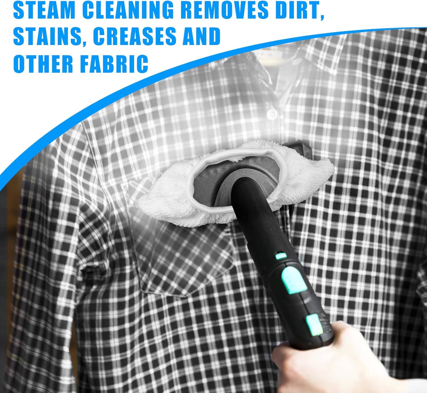 BOXOB 8pcs Steam Mop Pads for Bissell PurSteam Handheld Cleaner