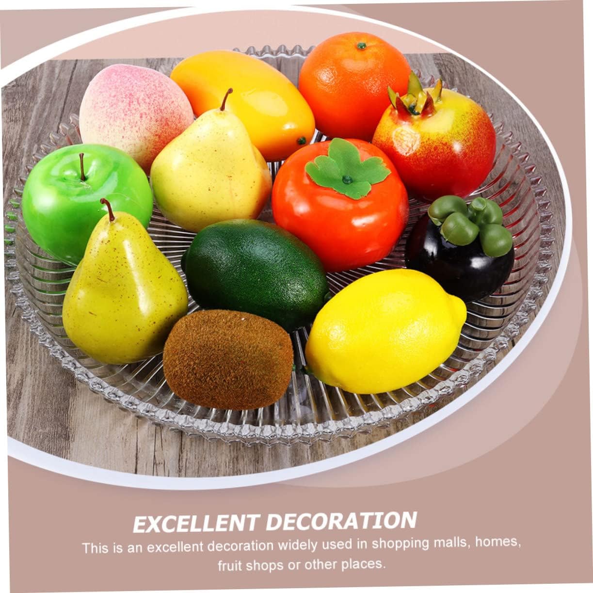 PRETYZOOM 6pcs Artificial Fruit Decor for Home Photography Props