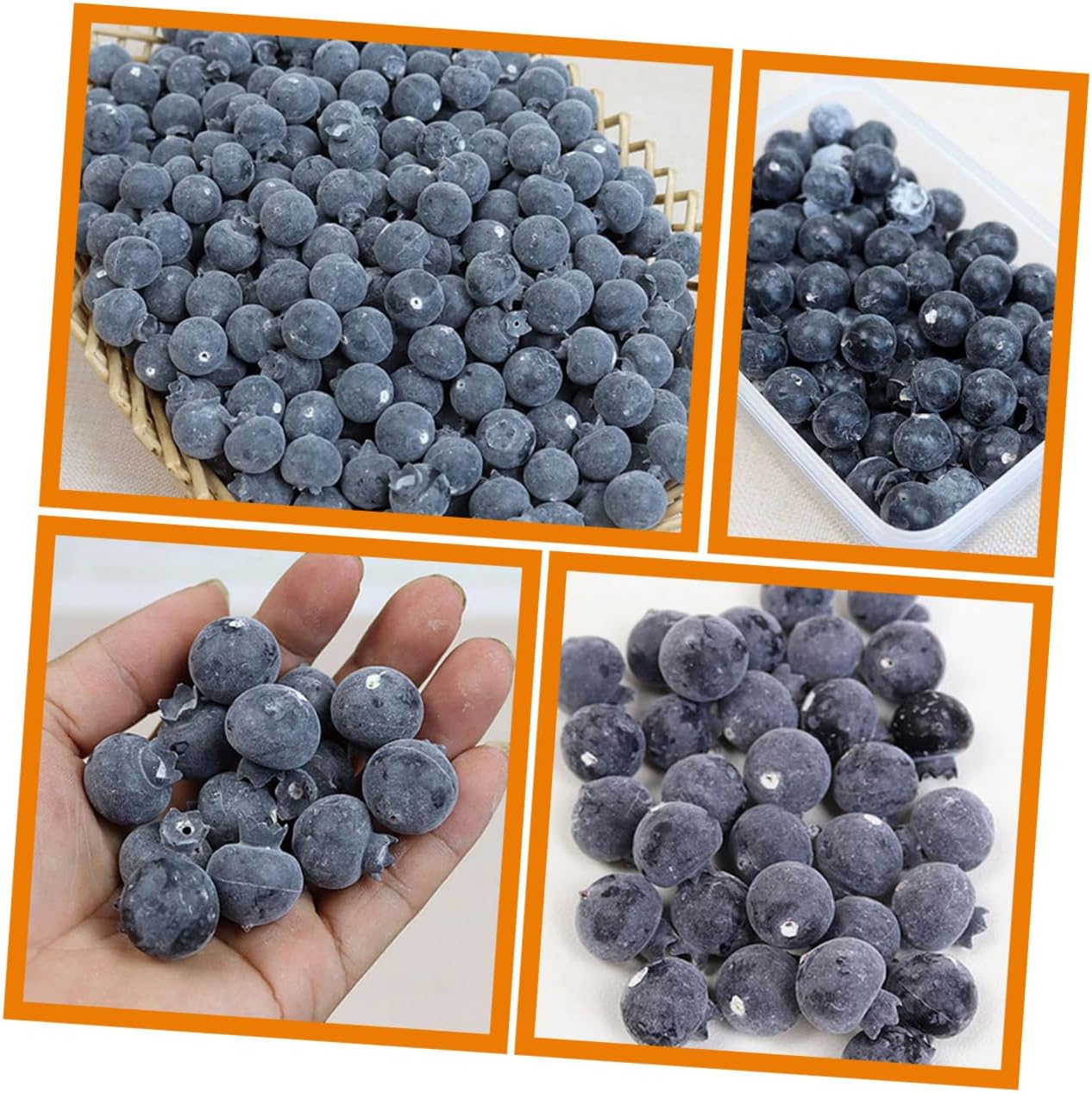 100pcs Lifelike Blueberry Foam Fruit Decor for Home Classroom