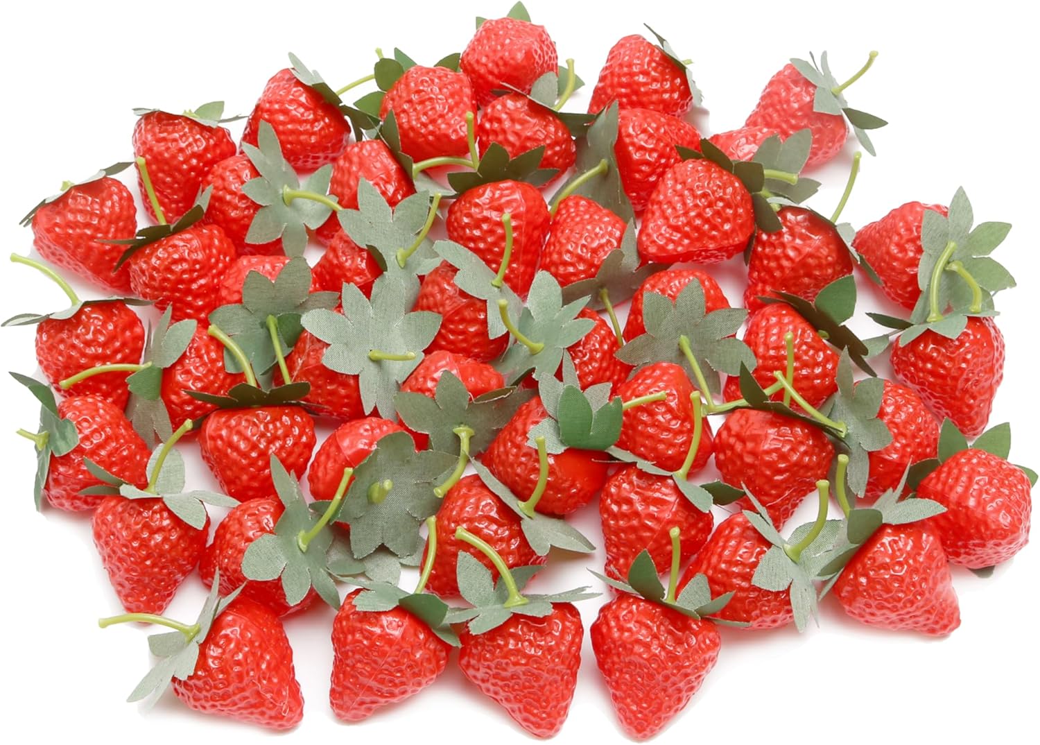 50PCS Realistic Artificial Strawberry Decorations