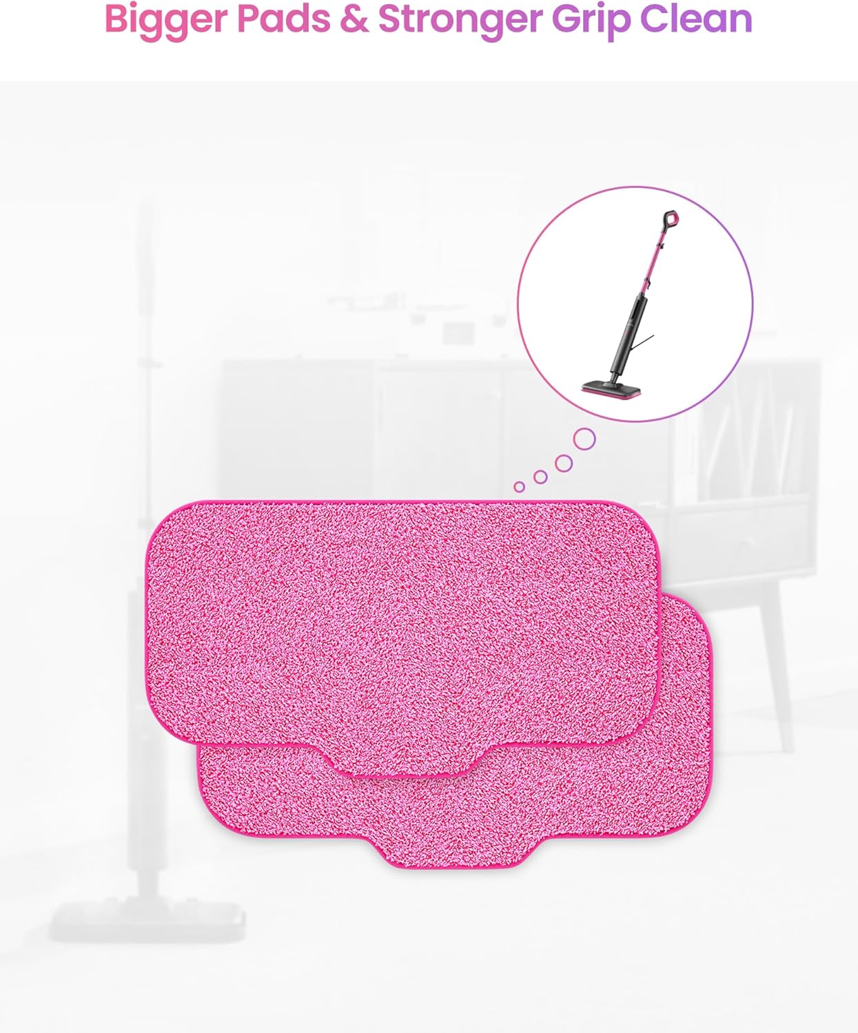 Schenley 6-Pack Microfiber Pads for Steam Mop Cleaner