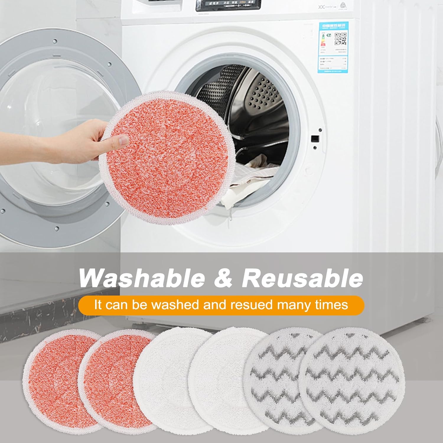 3897A Steam Mop Pads for Bissell SpinWave SmartSteam Scrubbing Steam Mop