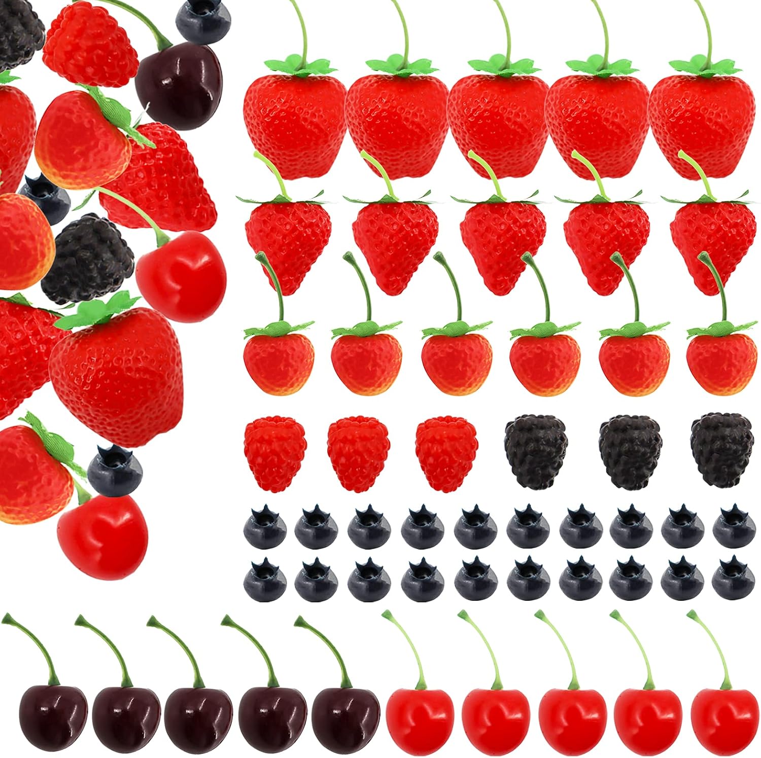 52PCS Artificial Fruit Set for Decoration and Photography