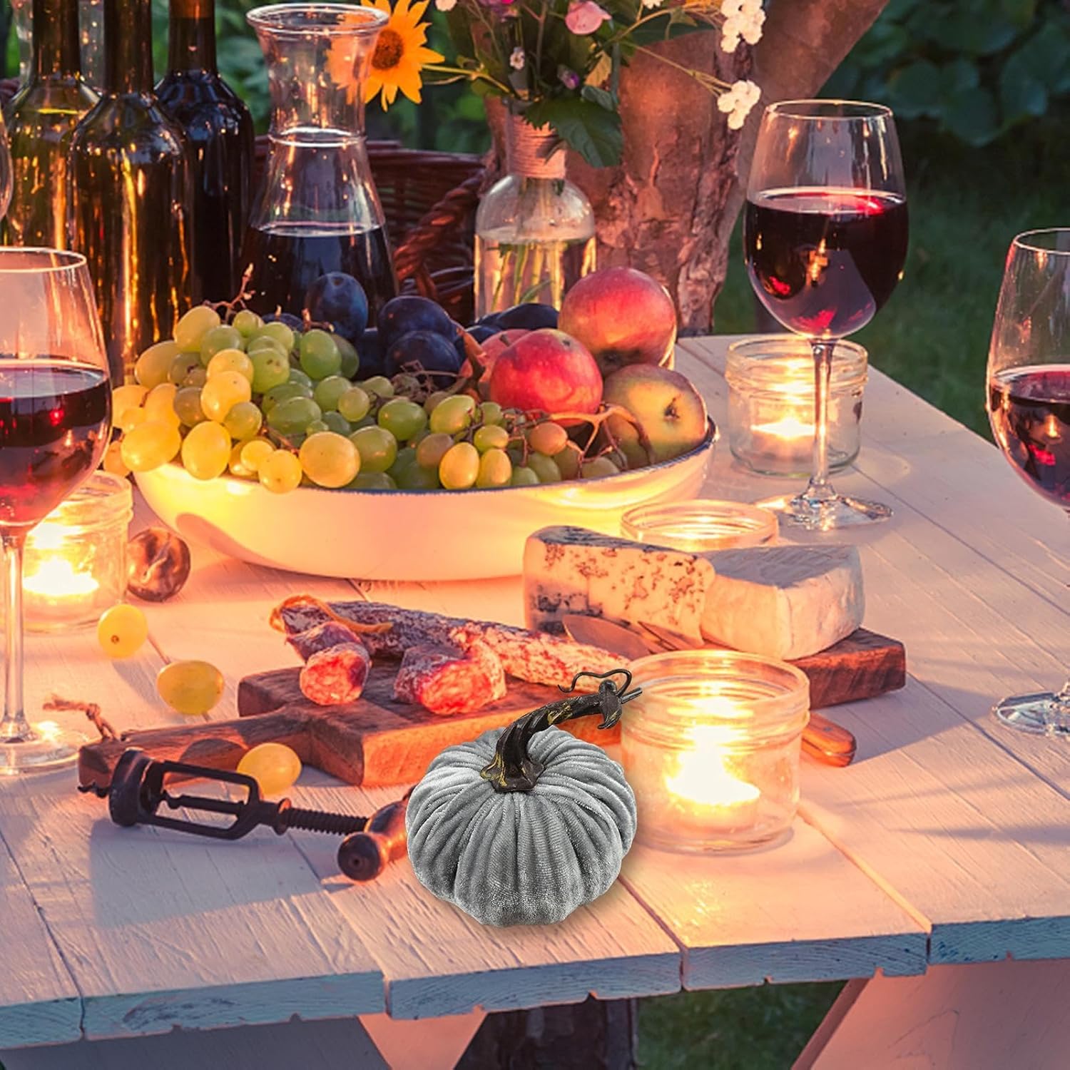 Mini Fake Pumpkins - 10cm Artificial Velvet Decorations for Fall
