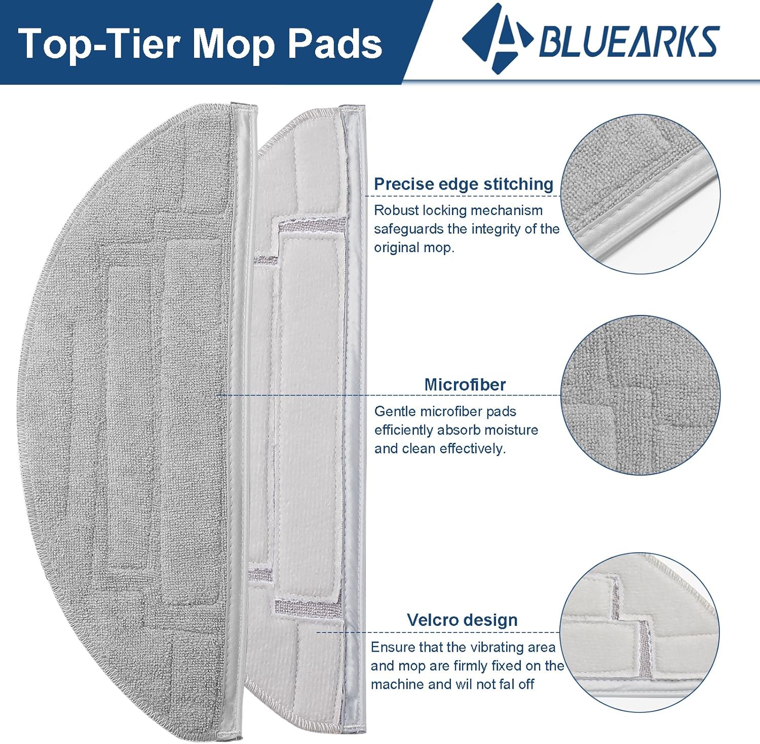 6 Pack Mop Pads for Roborock S8 Pro Ultra Robot Vacuum