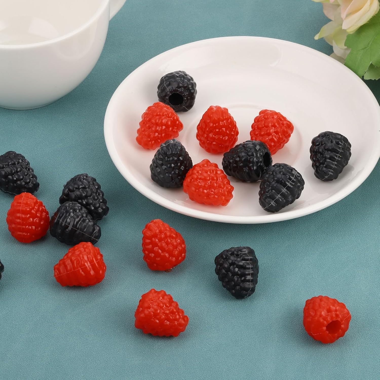 Uxcell 20pcs Artificial Raspberry Realistic Photography Props