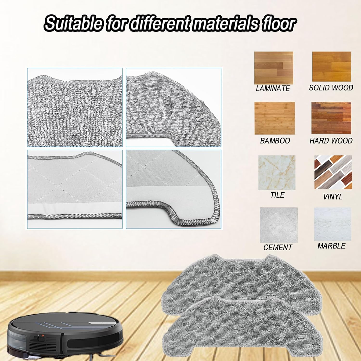 Frexusuent Mop Pads for Airrobo P30 Robot Vacuum Cleaner