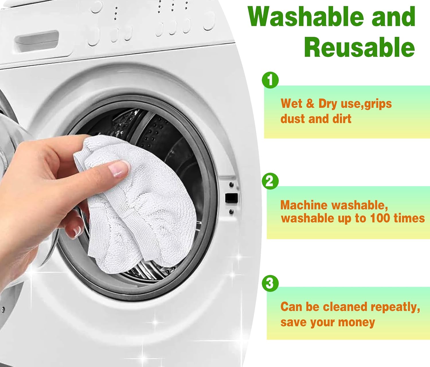 Steam Mop Pads for Handheld Steam Cleaner - 10 Pack Universal Reusable Washable