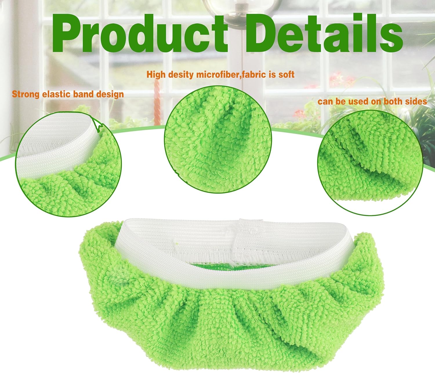 10 Pack Steam Mop Replacement Pads - Universal Reusable Washable for Steam Cleaners