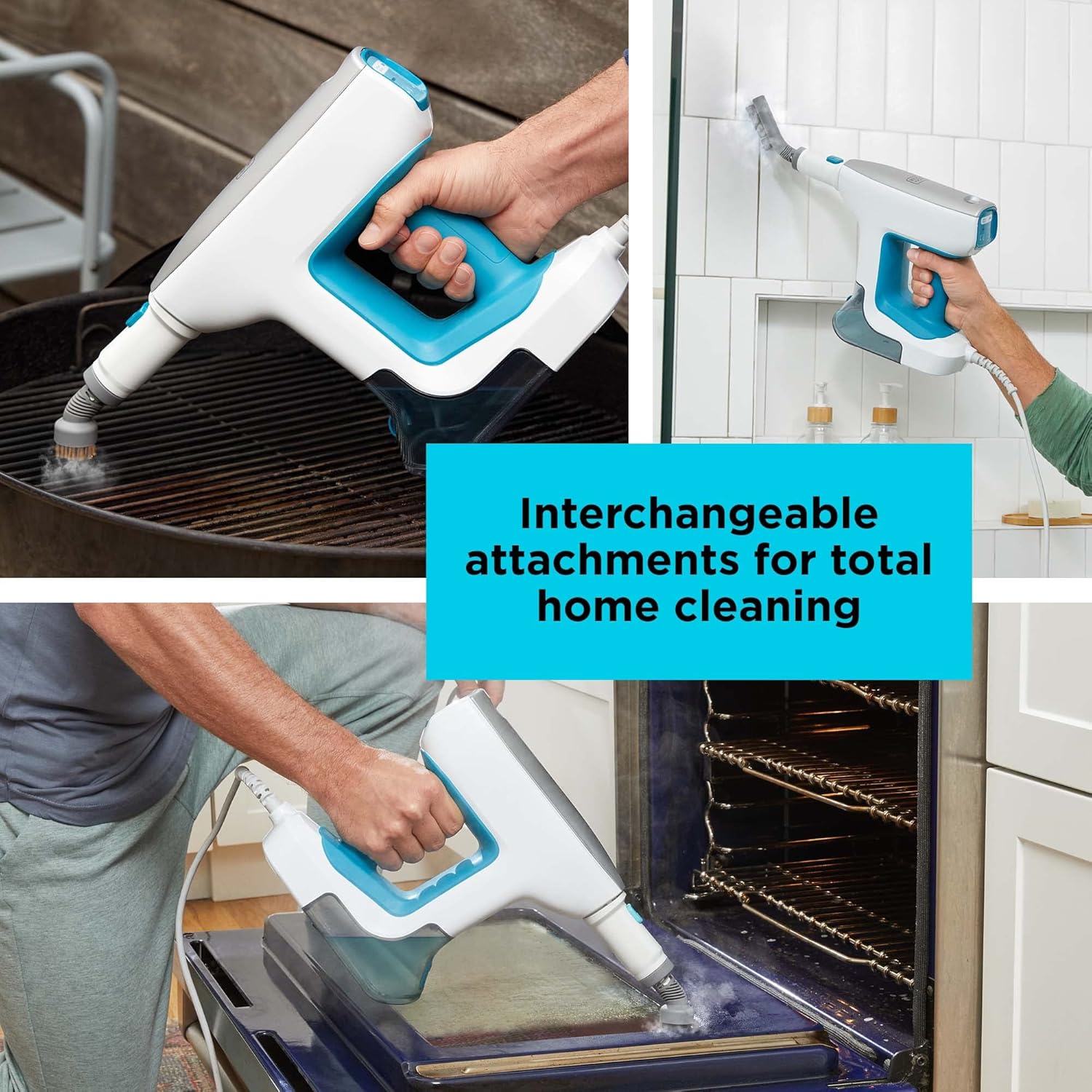 BLACKDECKER Steam Mop with 6 Attachments and Corded Handle
