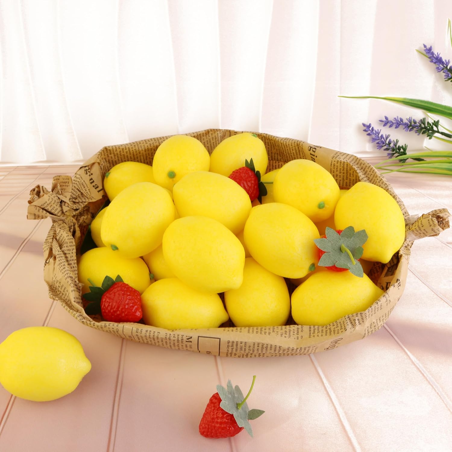 20PCS Realistic Artificial Lemon Decor