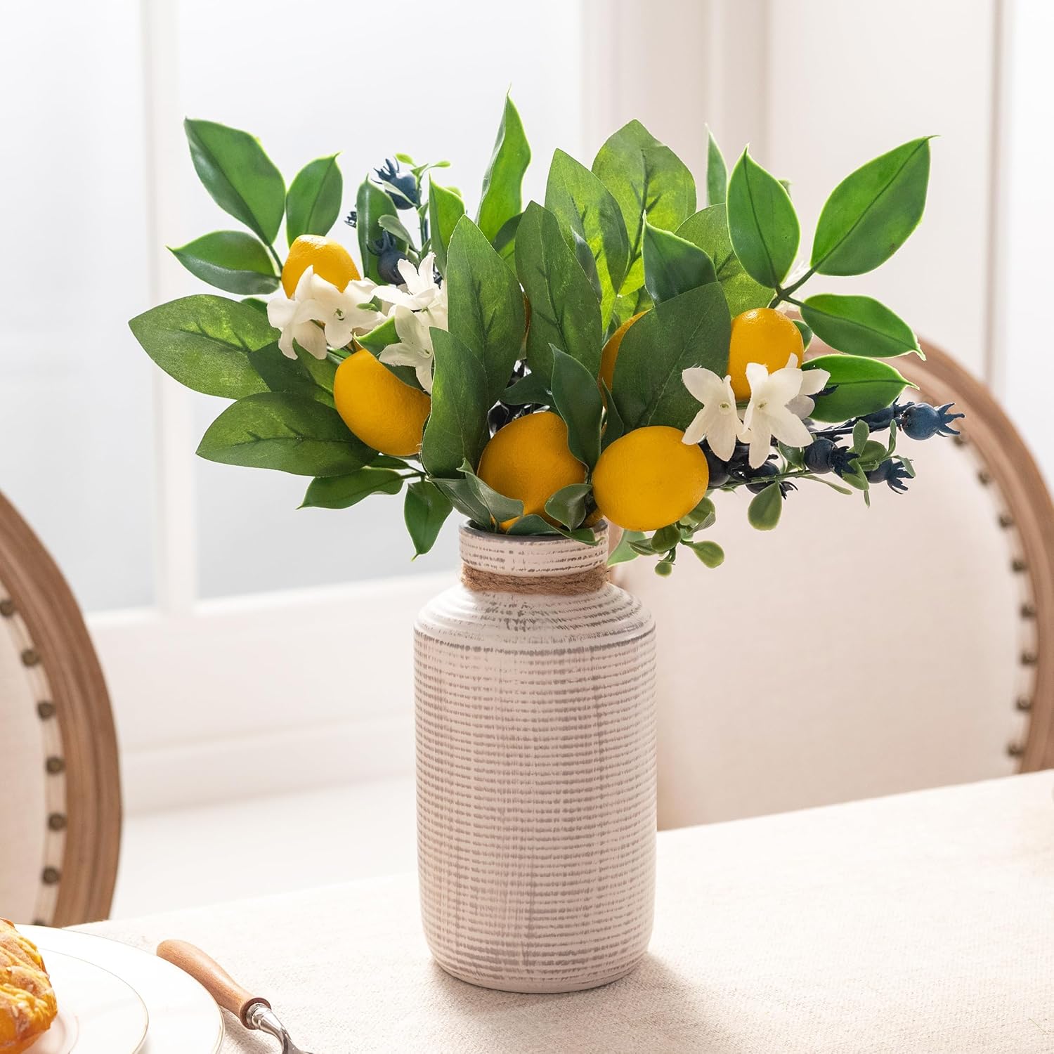 Valery Madelyn 4 Pack Artificial Lemon Branches Decorations 12 Inch