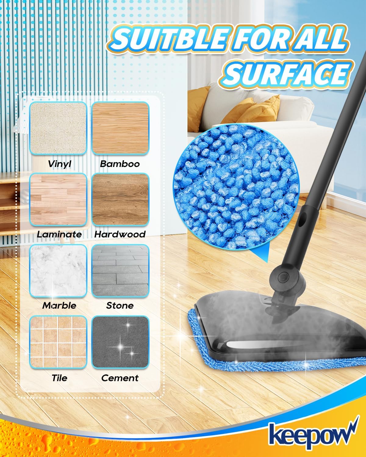 Keepow Steam Mop Pads for Wagner 905e 915e 925e
