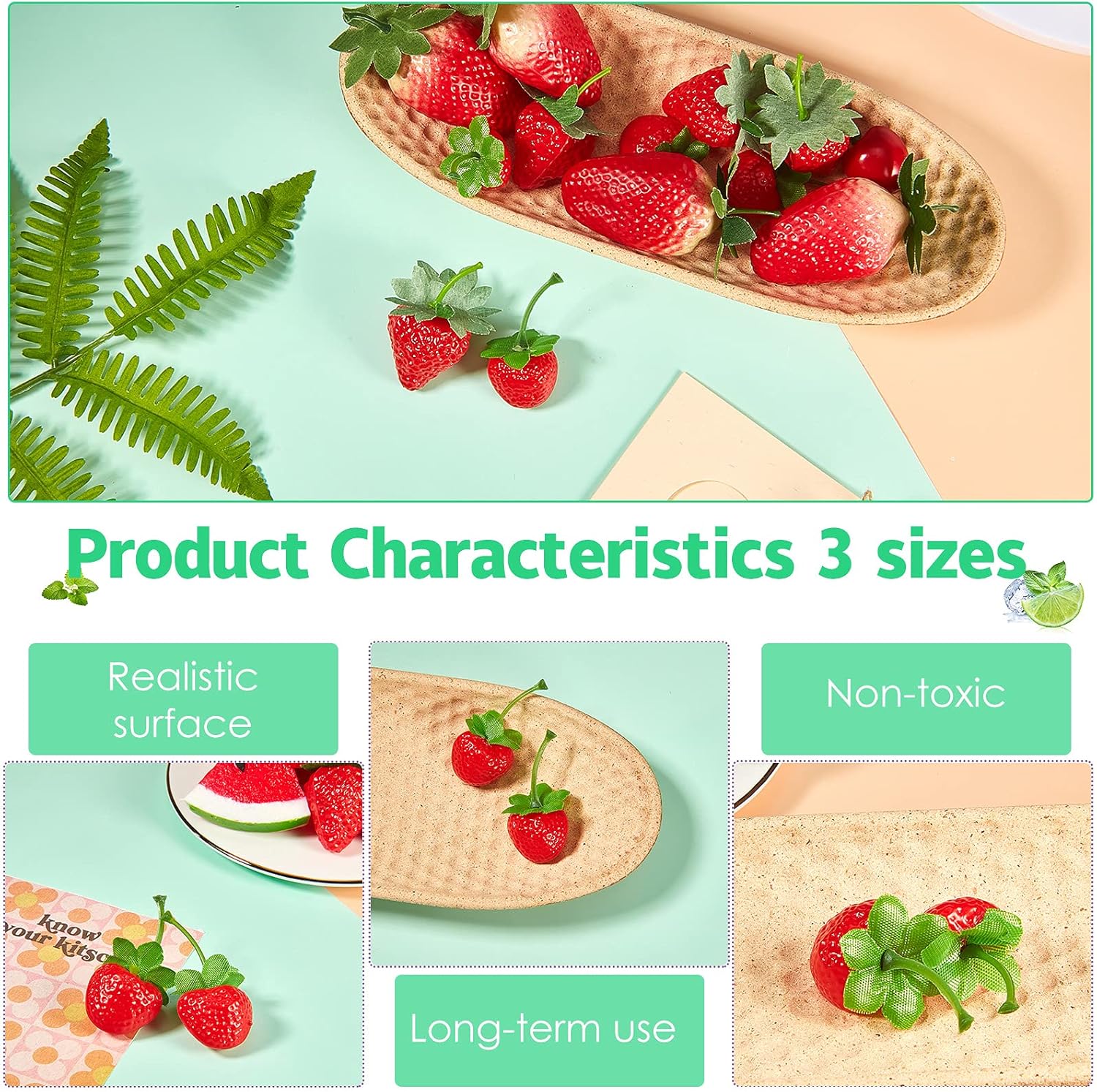 50 Pieces Artificial Fruit Set for Christmas Decor