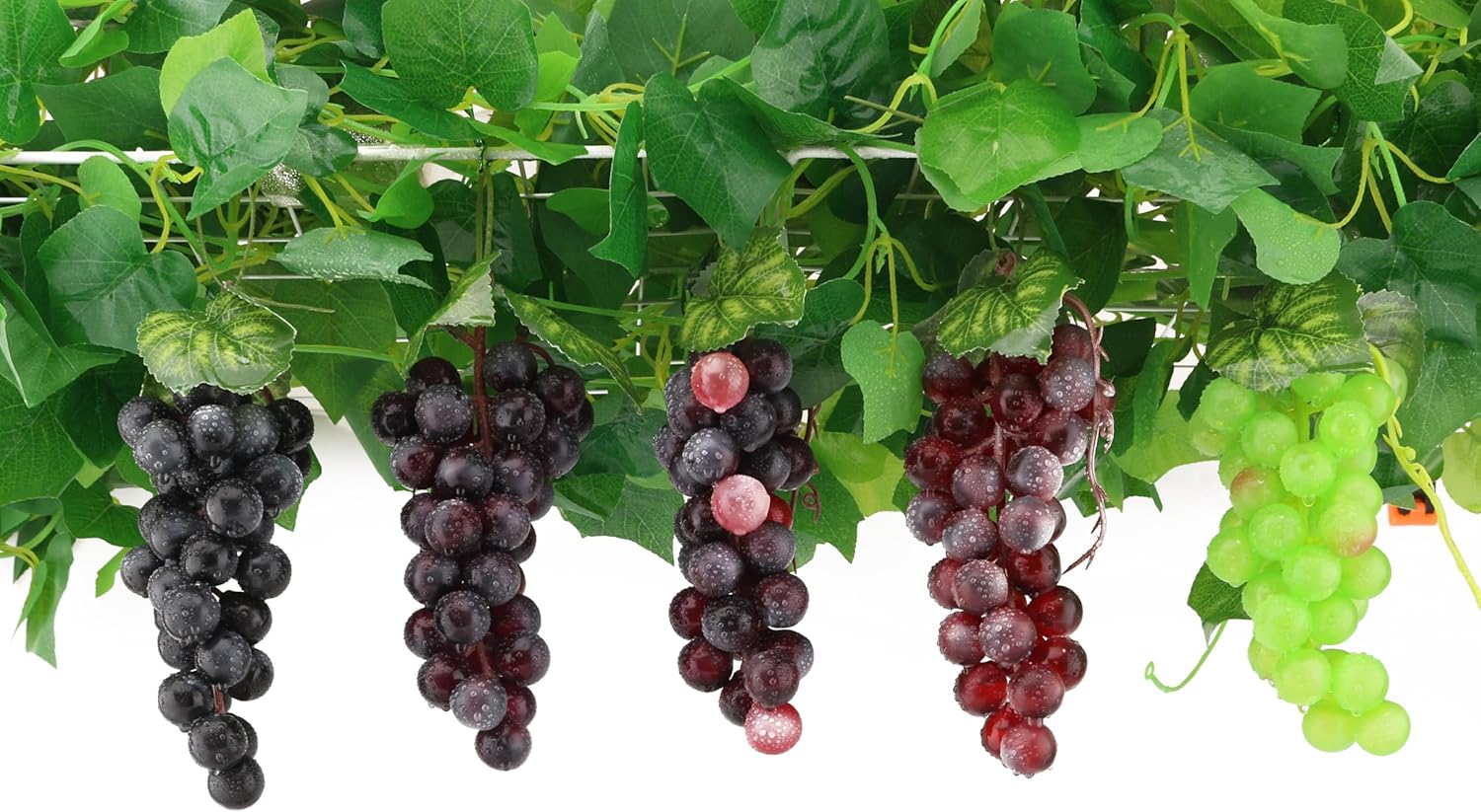 2PCS Artificial Purple Grapes for Home Kitchen Decoration