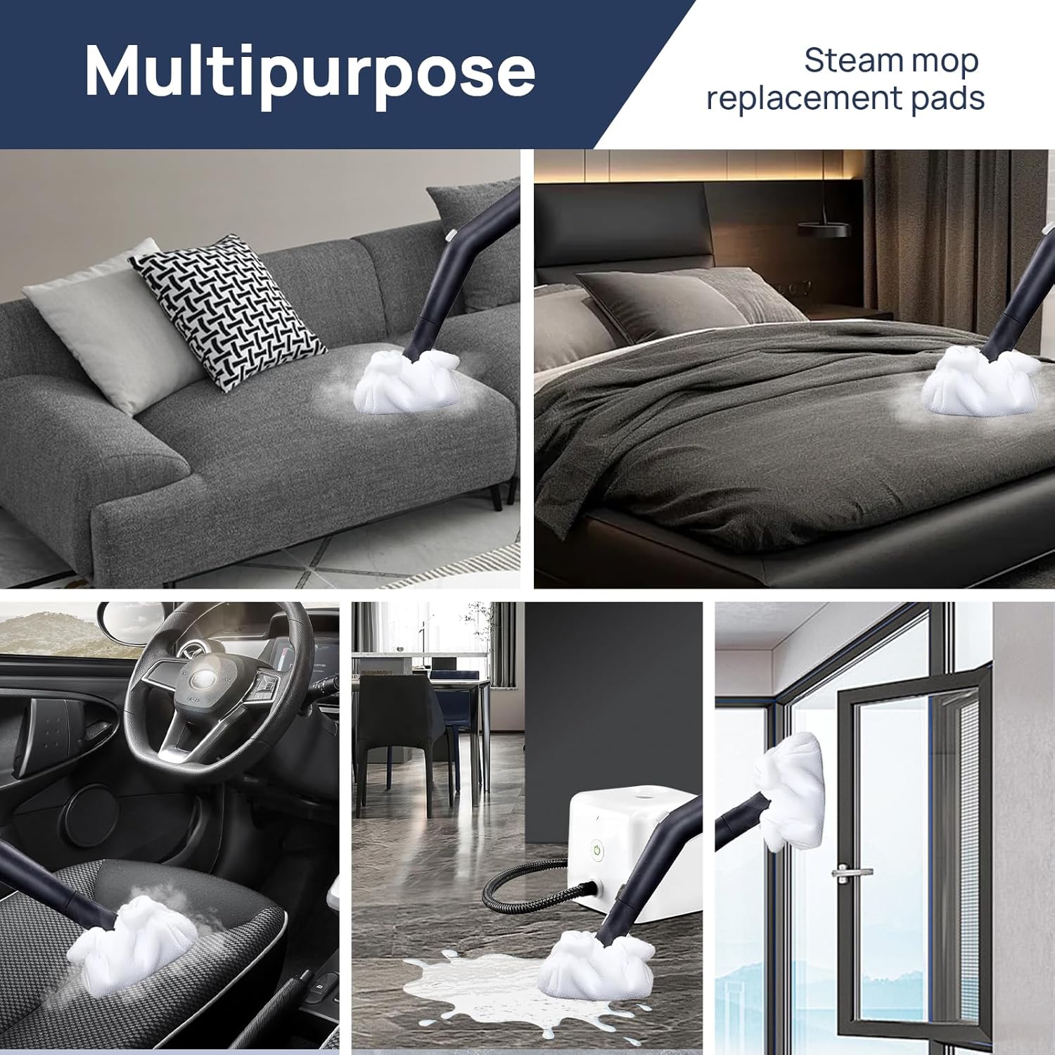 10 Pack Microfiber Cloths for Dupray Steam Cleaner
