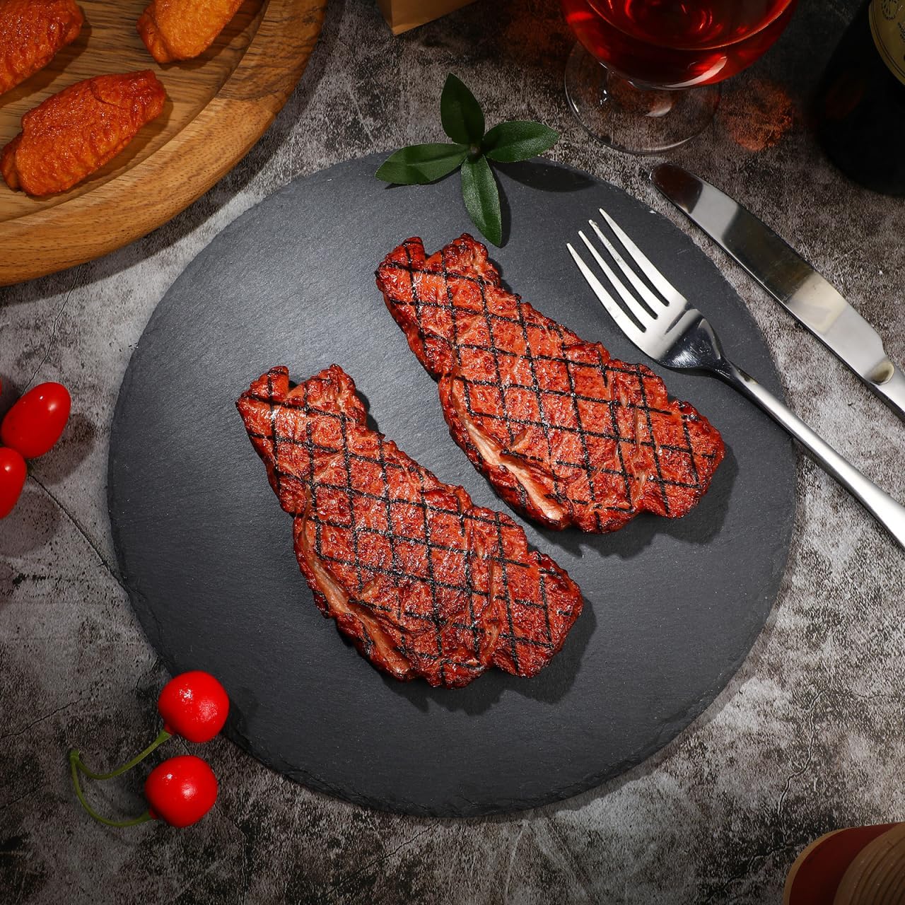 Yardwe Artificial Steak for Home Kitchen Decor and Photography