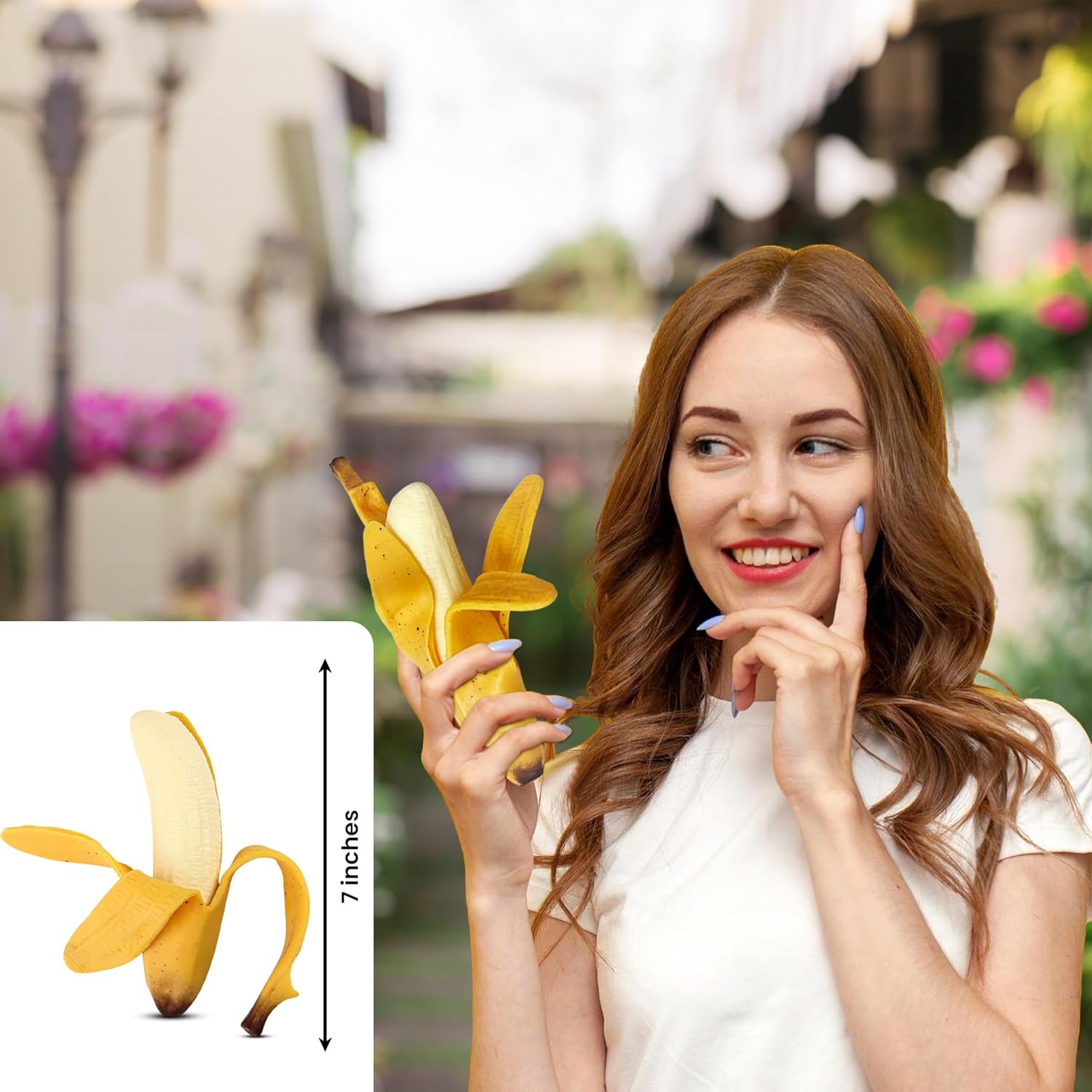 Realistic Banana Prop 7 Inch Squishy Decor