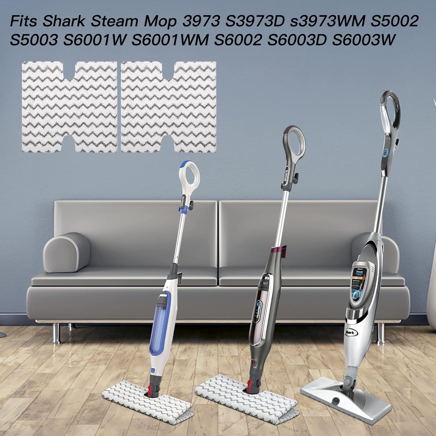 Hongfa Steam Mop Pads for Shark S5003D 8 Pack Microfiber Cloths
