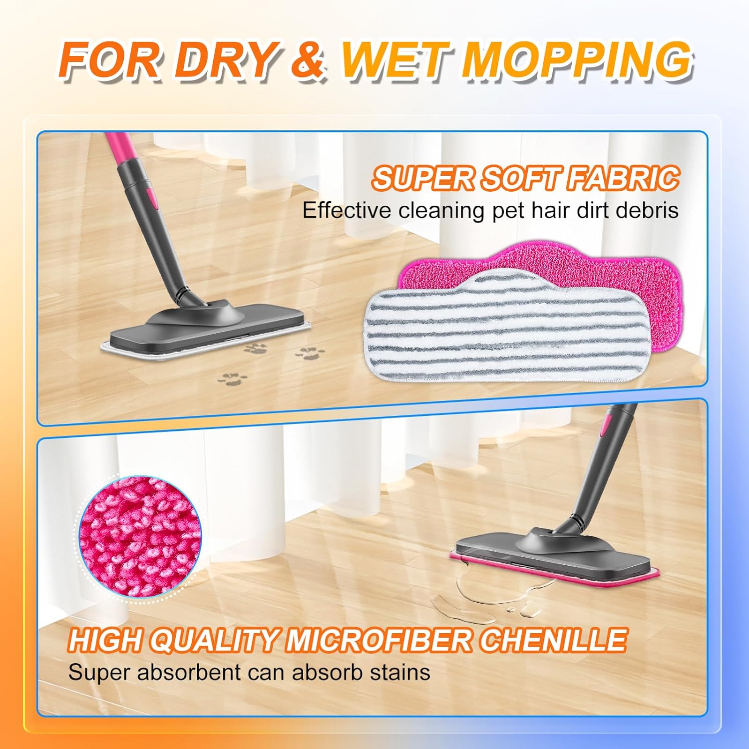 Steam Mop Pads for Schenley and Dupray 33 Pack Microfiber