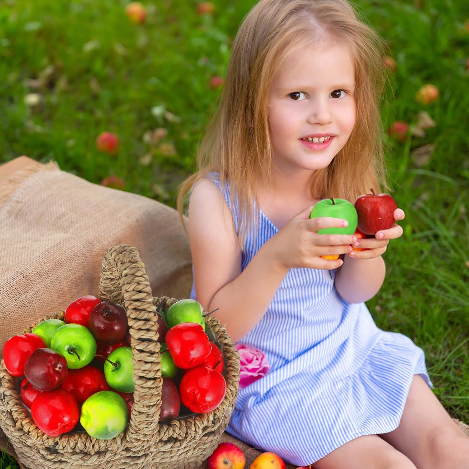 Zeyune 99 Pcs Realistic Fake Apples Mix 6 Styles