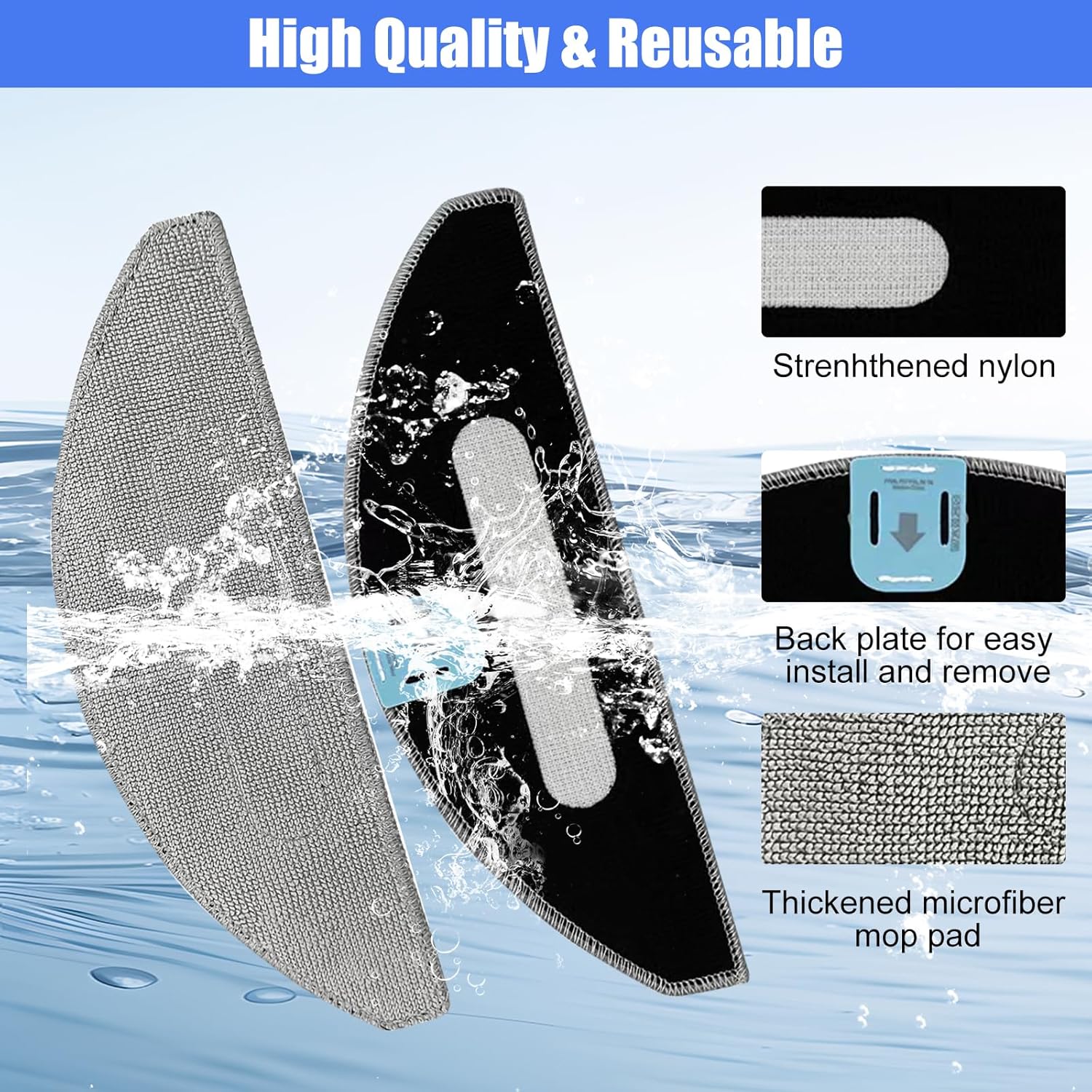 6 Pack Washable Mop Pads for Roomba i5i5j5j5