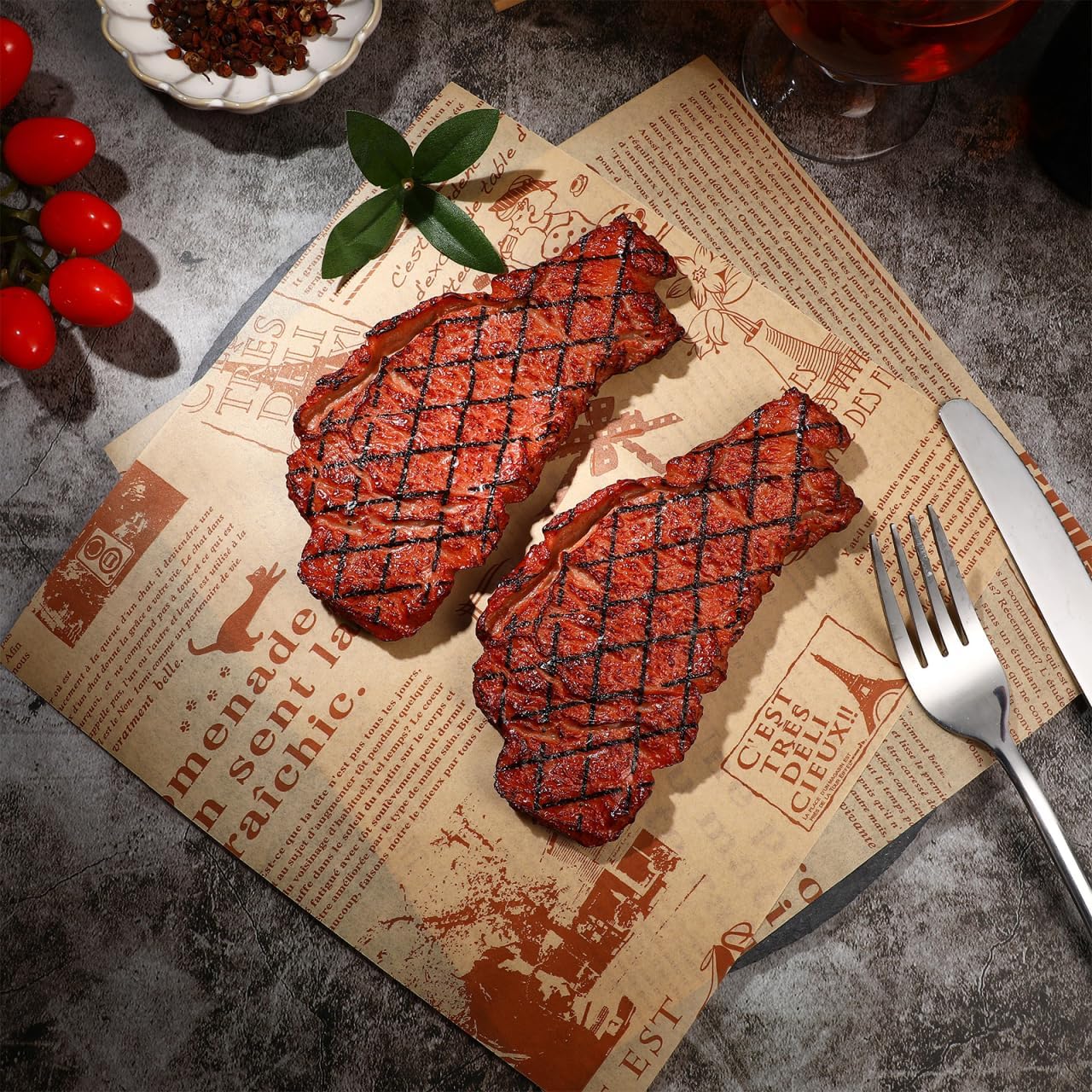 Yardwe Artificial Steak for Home Kitchen Decor and Photography