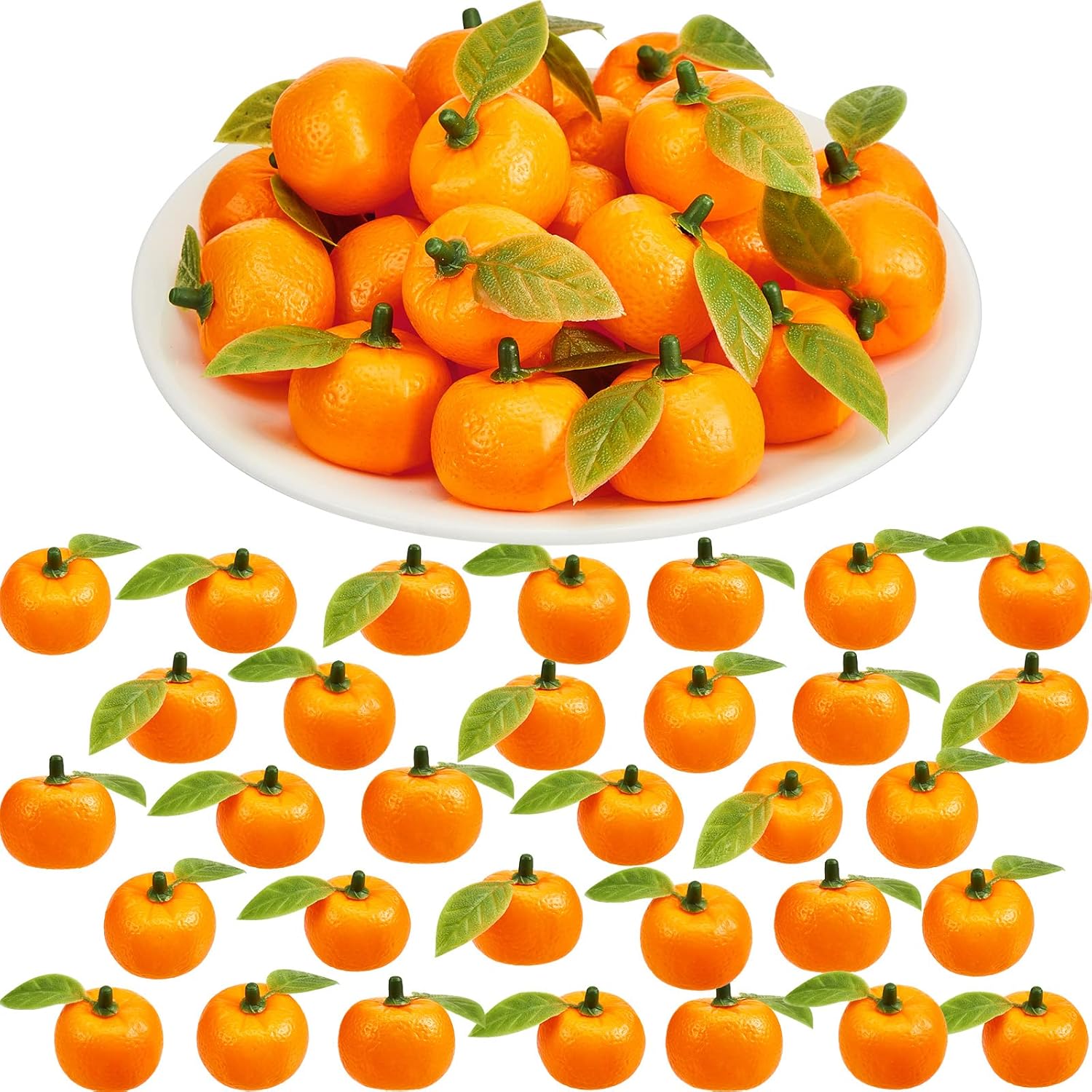 Juexica 48 Pcs Artificial Orange Decorations
