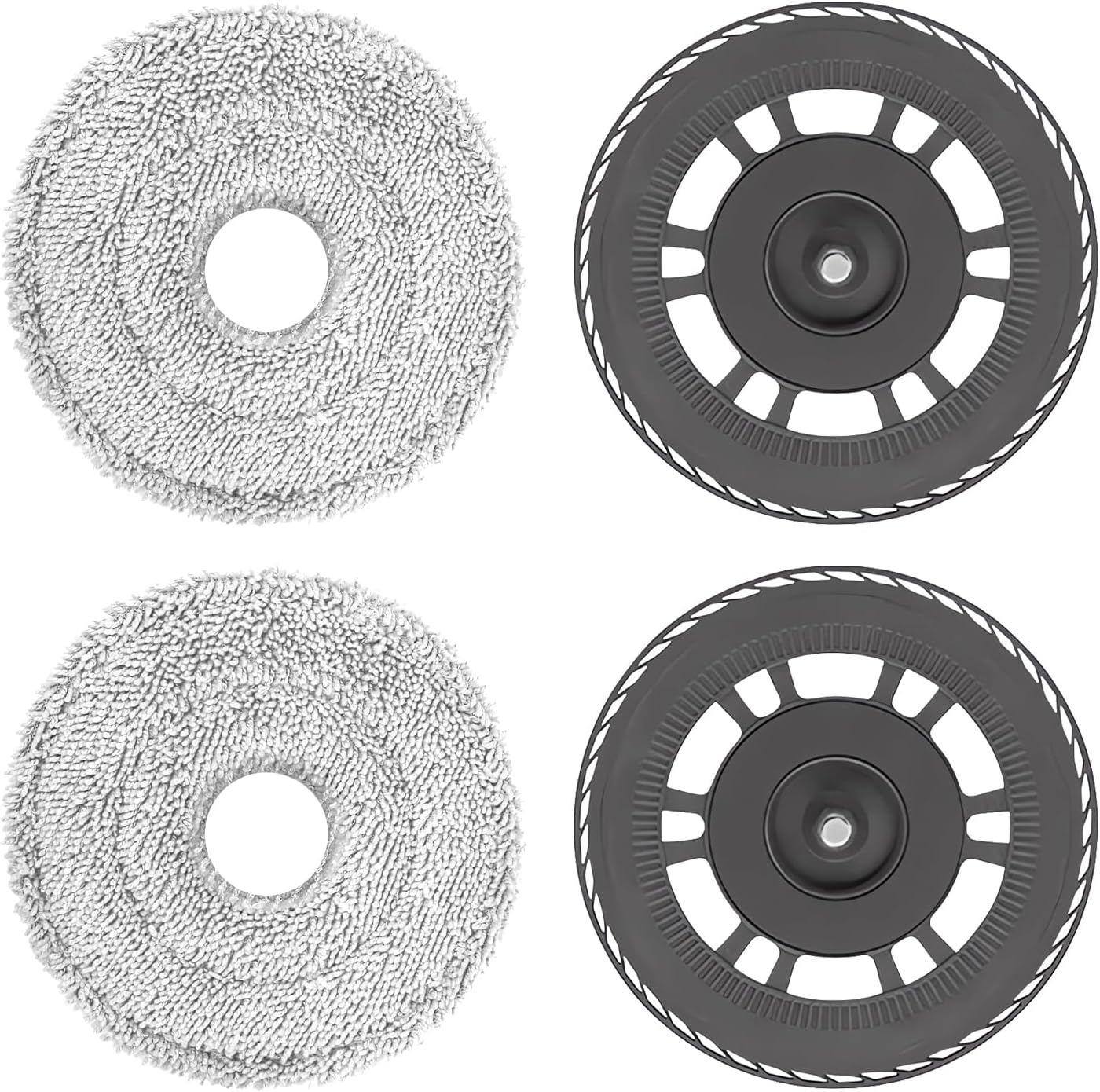 Jegehoyo Mop Cloths with Holder for Dreame Vacuums