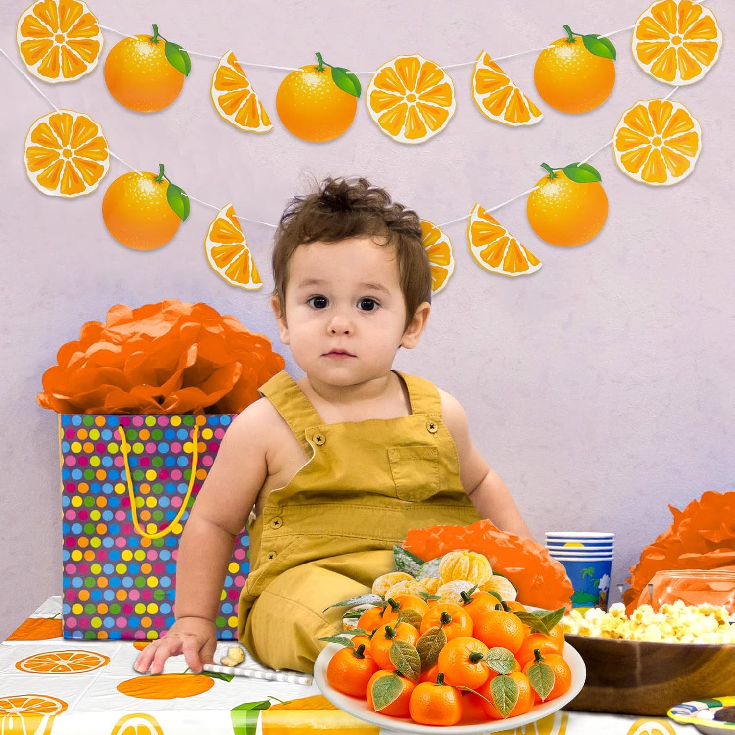 Juexica 48 Pcs Artificial Orange Decorations