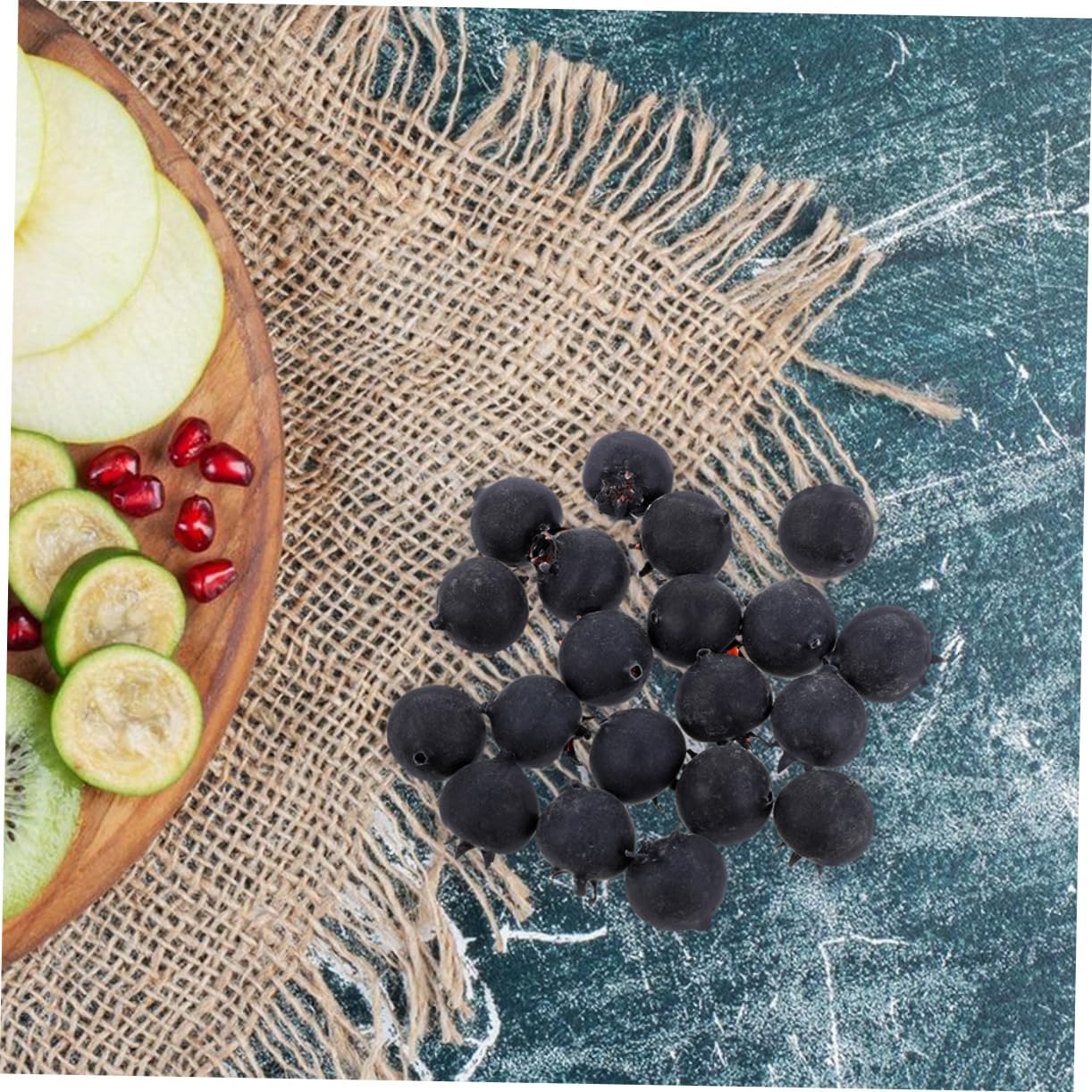 60pcs Realistic Artificial Blueberries for Home Decor