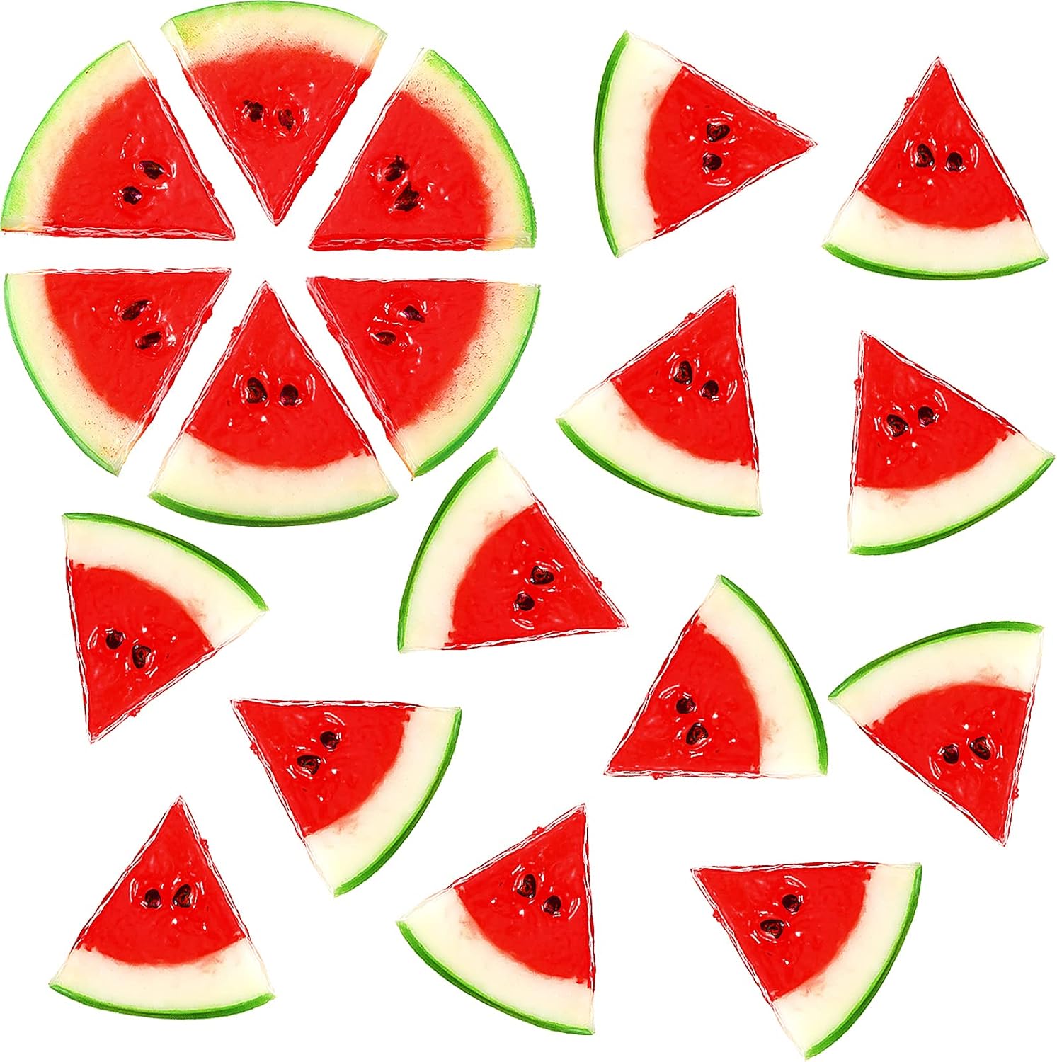 MTLEE 18-Piece Artificial Watermelon Slices Decor Set