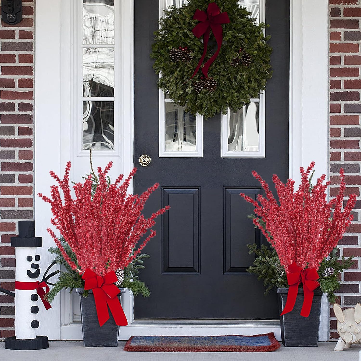 10 PCS Artificial Red Berry Stems for Holiday Decor