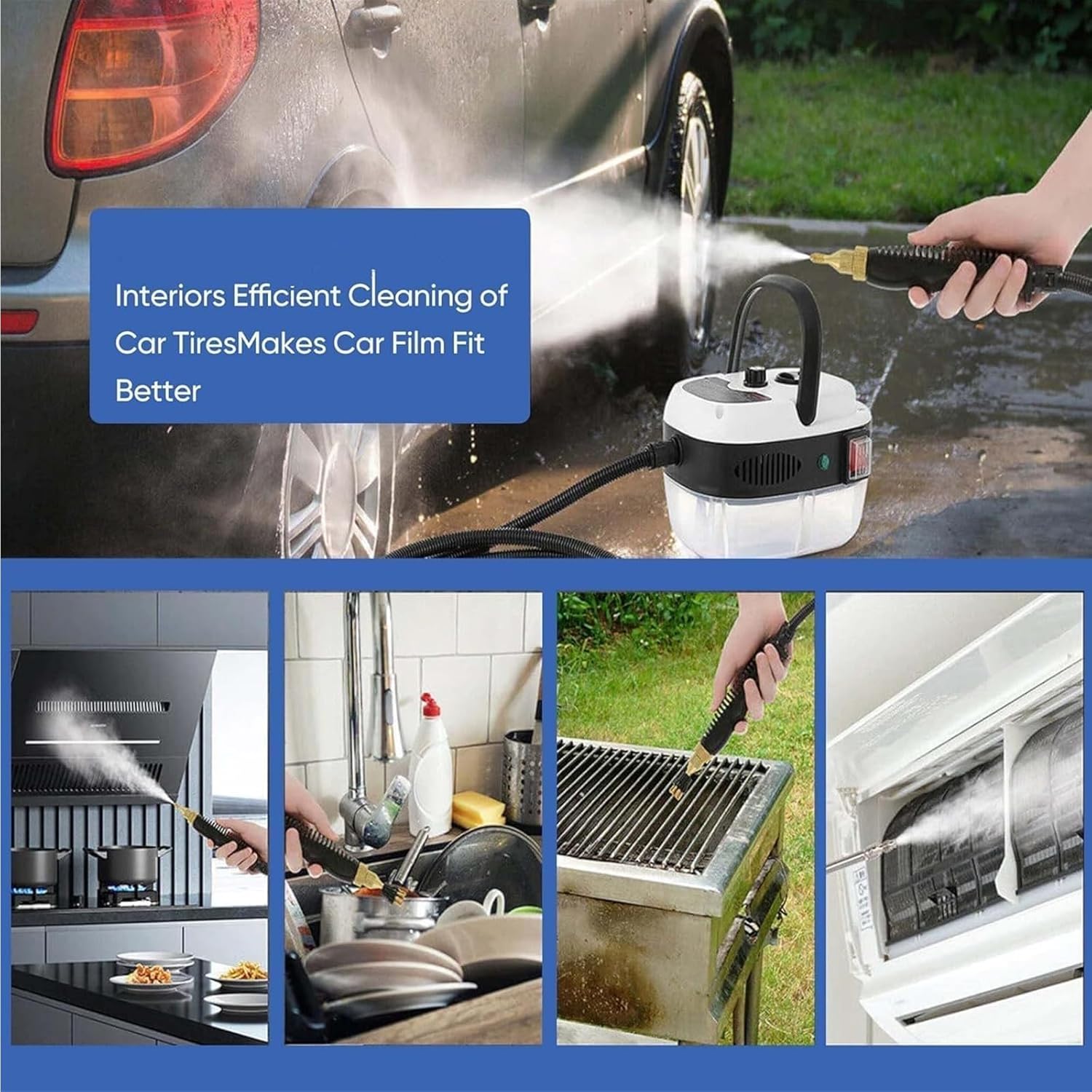 Powerful Steam Cleaner with 1500W Motor and 3BAR Pressure