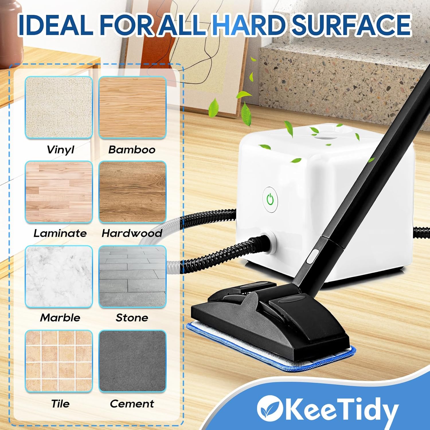 KeeTidy Reusable Microfiber Pads for Dupray Neat Steam Cleaner 33 Pack
