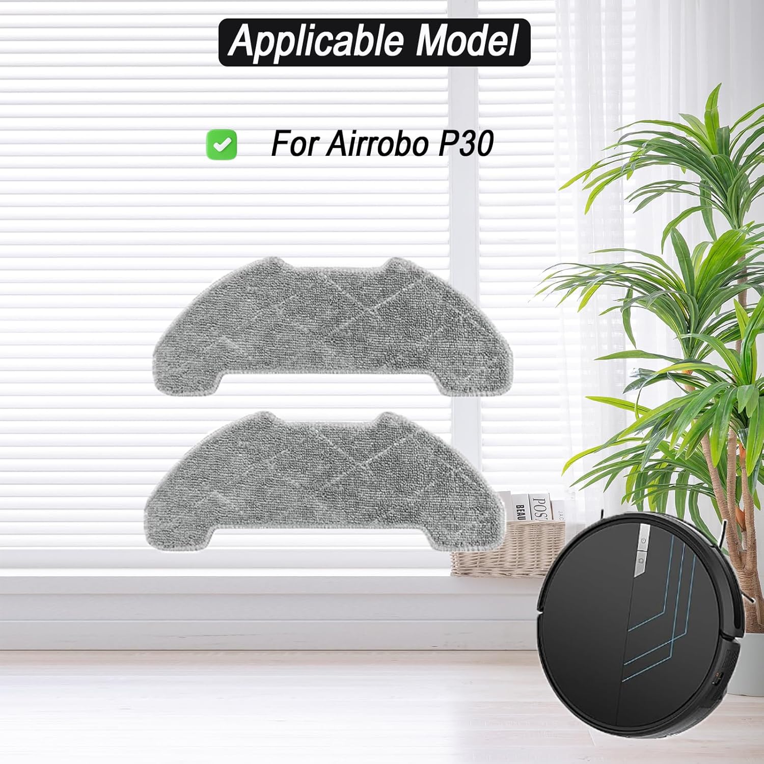 Frexusuent Mop Pads for Airrobo P30 Robot Vacuum Cleaner