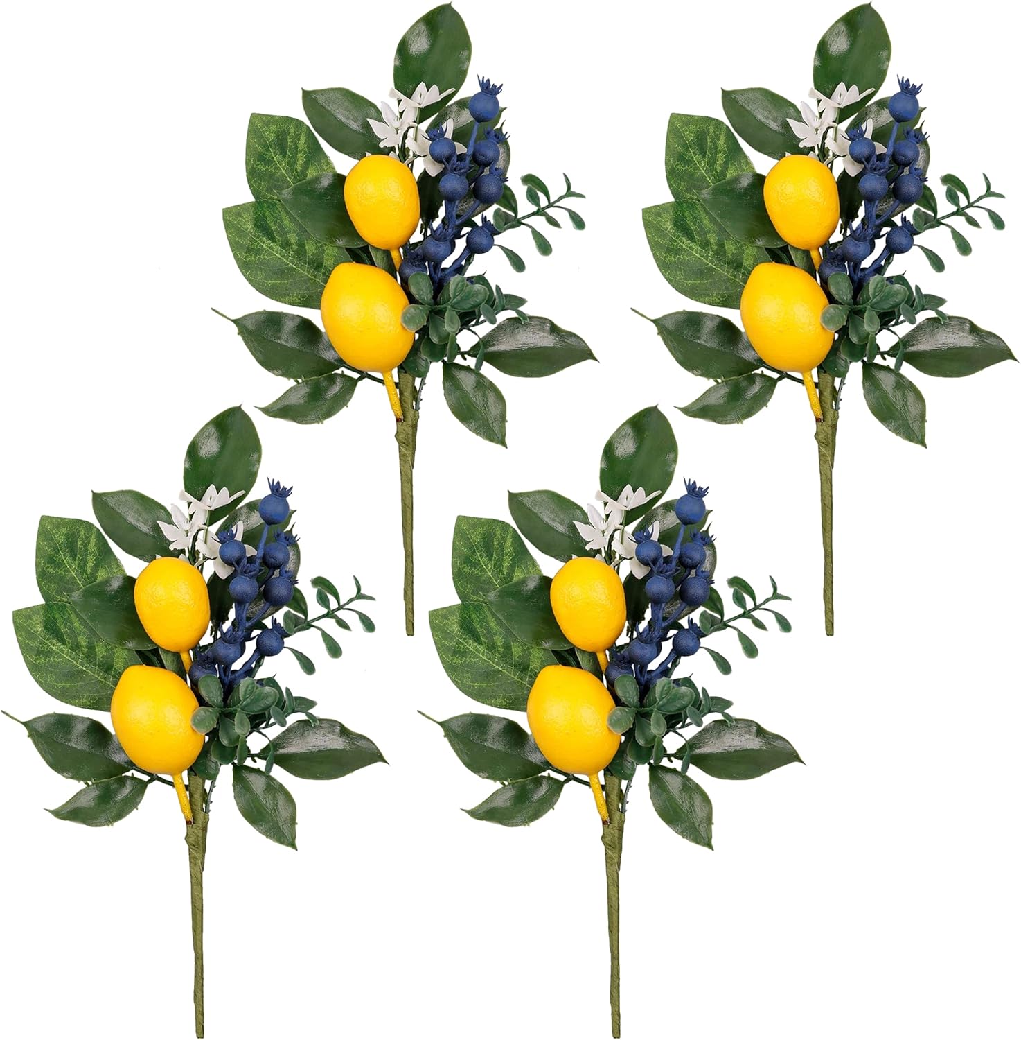 Valery Madelyn 4 Pack Artificial Lemon Branches Decorations 12 Inch