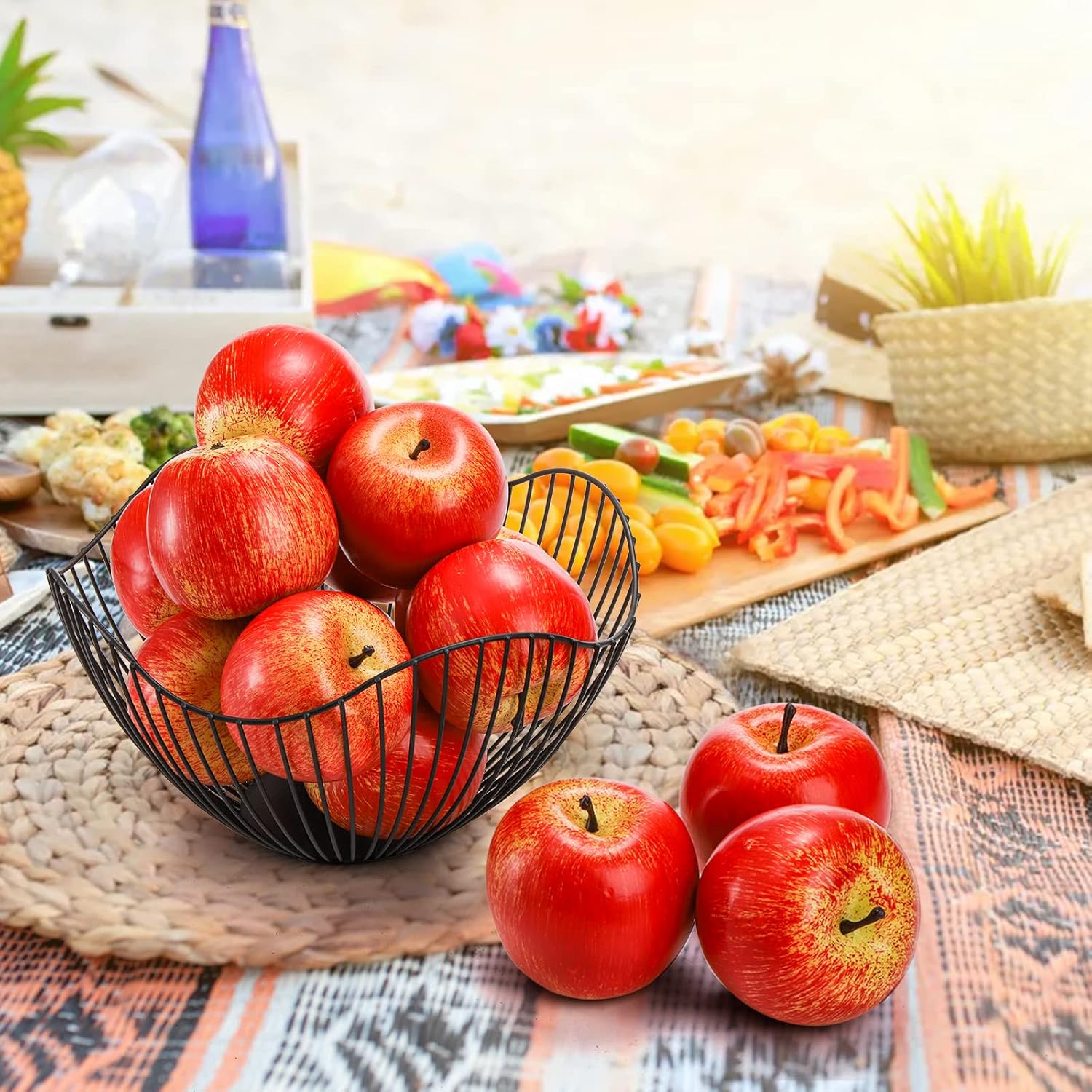 ZEAYEA 20 Pcs Artificial Apples for Home Decoration
