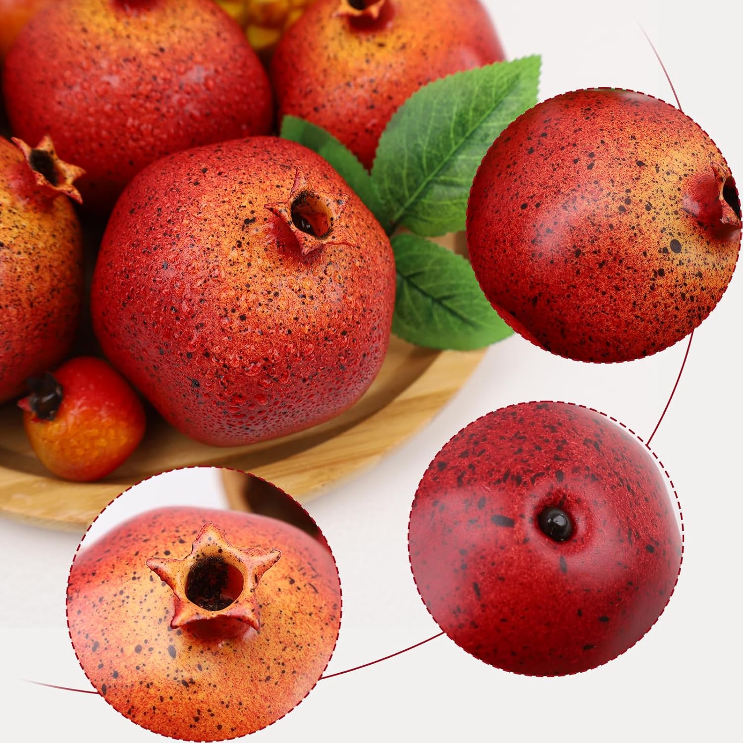 6PCS Artificial Pomegranate Home Decor Bowl Fillers