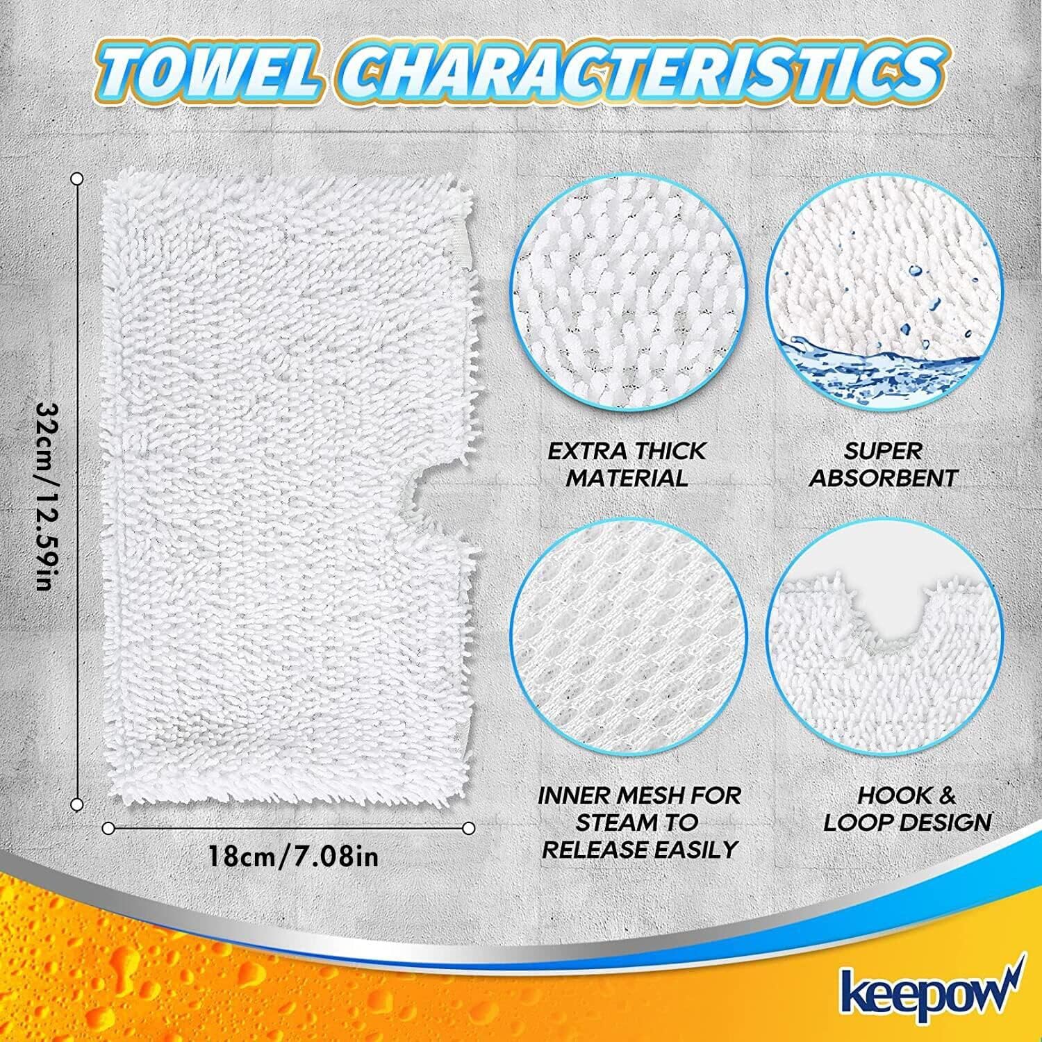 KEEPOW Steam Mop Replacement Pads for Shark S3500 Series