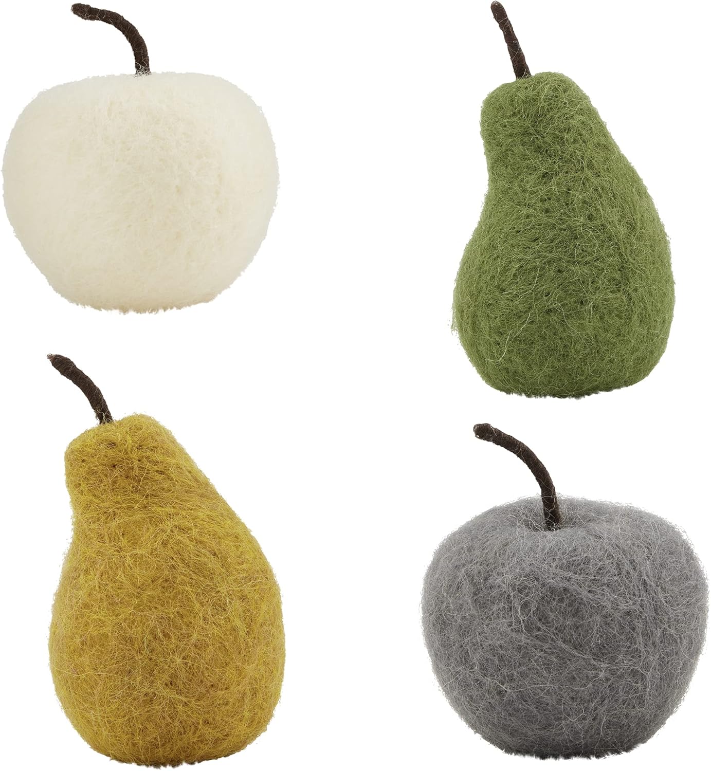 Mud Pie Gray Felt Apple Decor