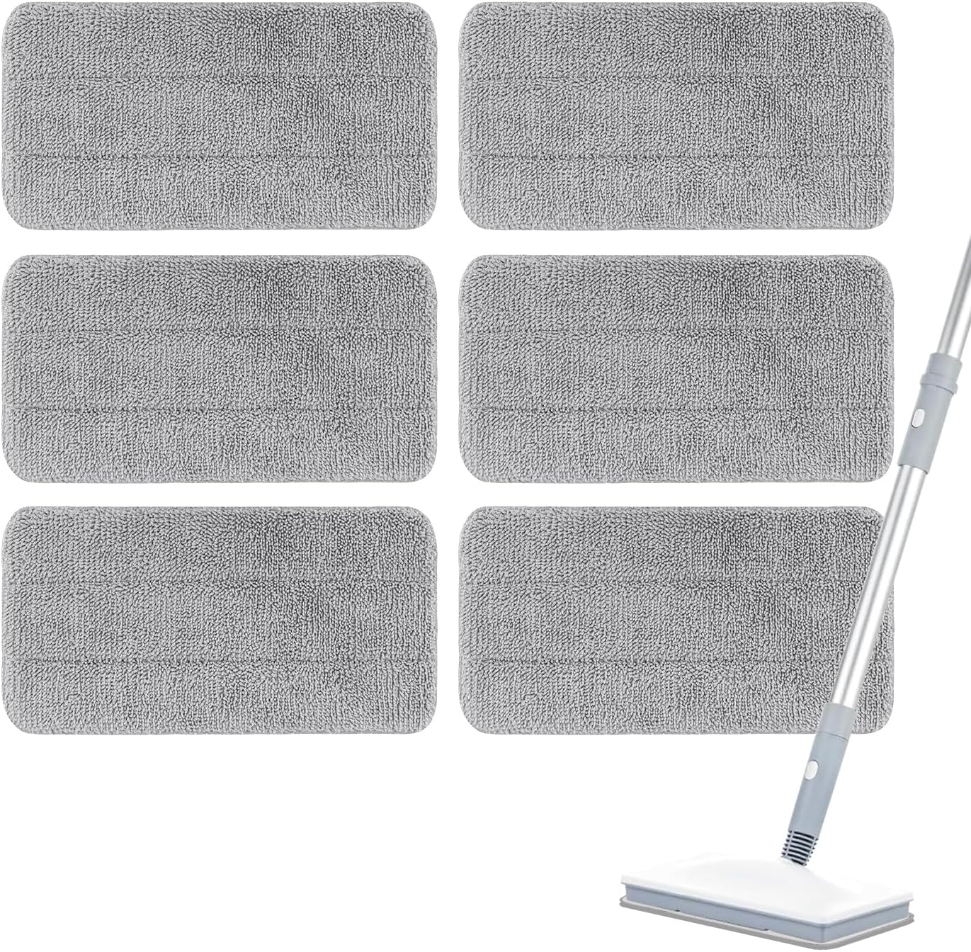 6 Pack Microfiber Steam Mop Pads for Seyola Series Washable Reusable