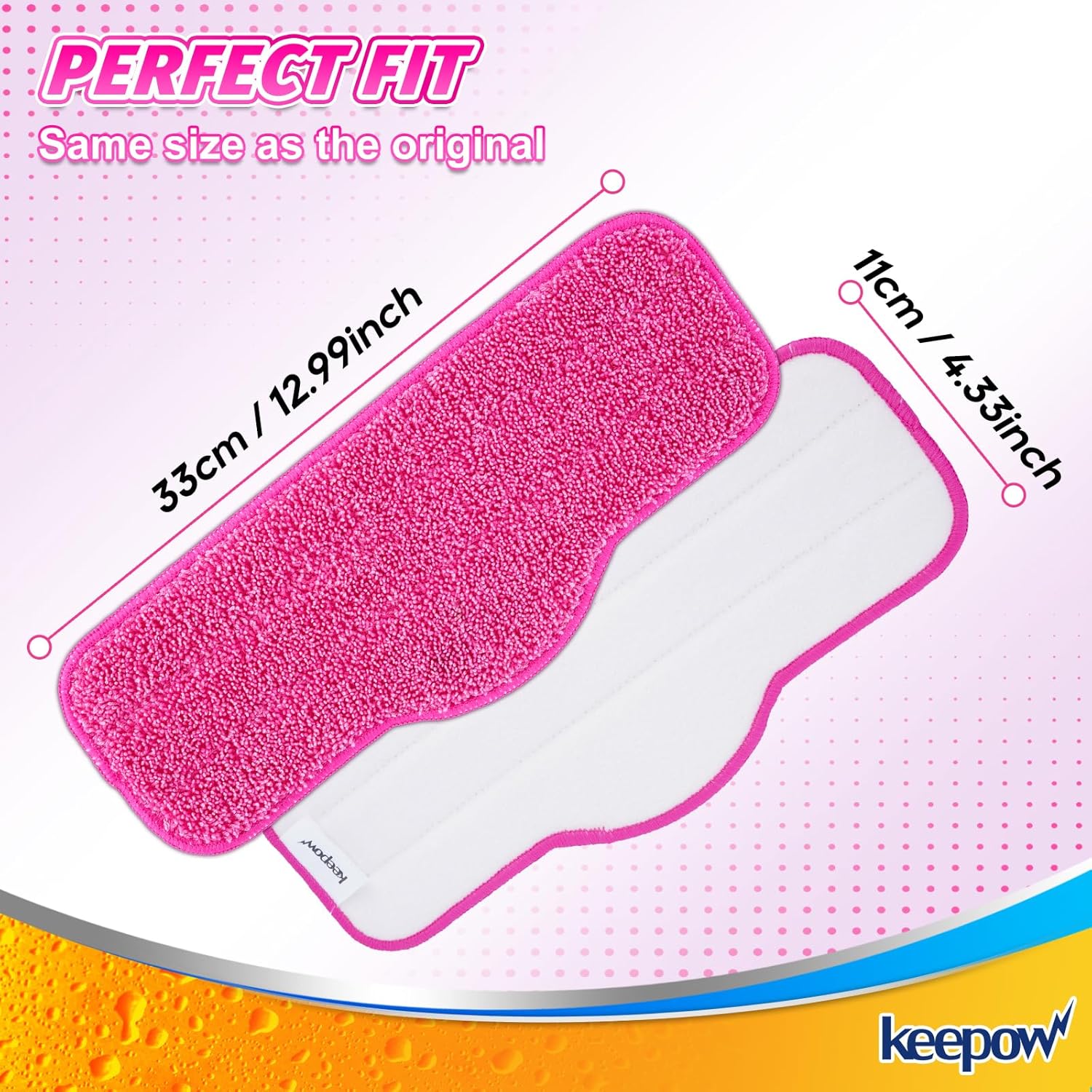 KEEPOW Microfiber Steam Mop Pads 6 Pack Compatible with Schenley