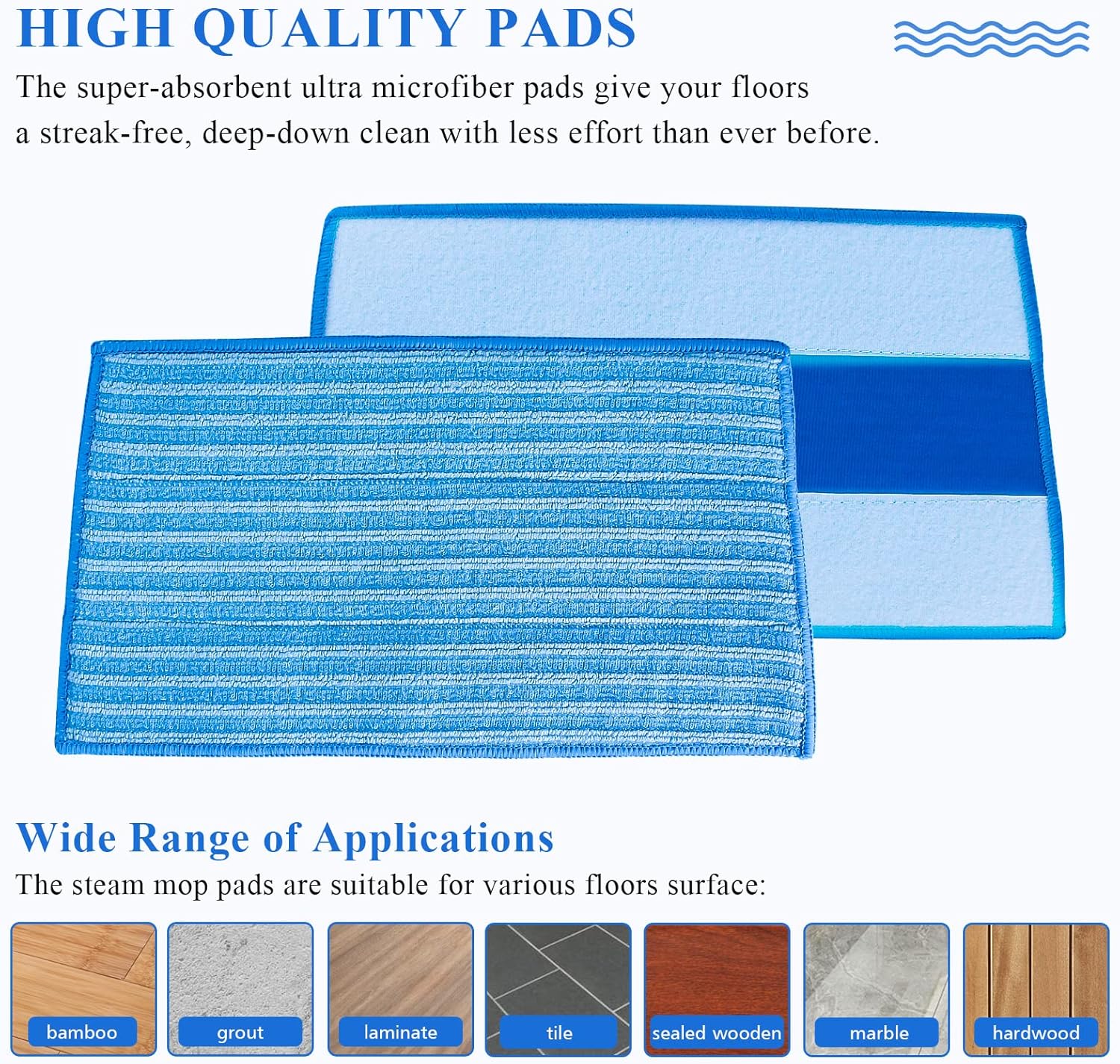 Ximoon RMF 4X Ultra Clean Pads for Steam Mops