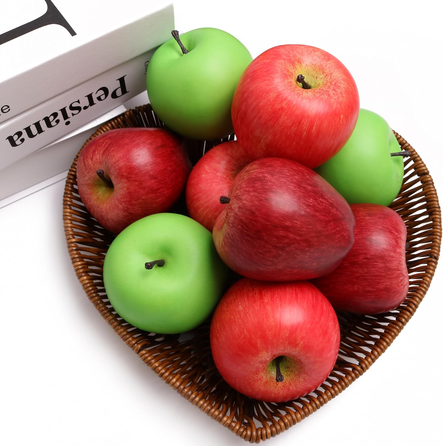 6PCS Artificial Green Apples for Home Decorations