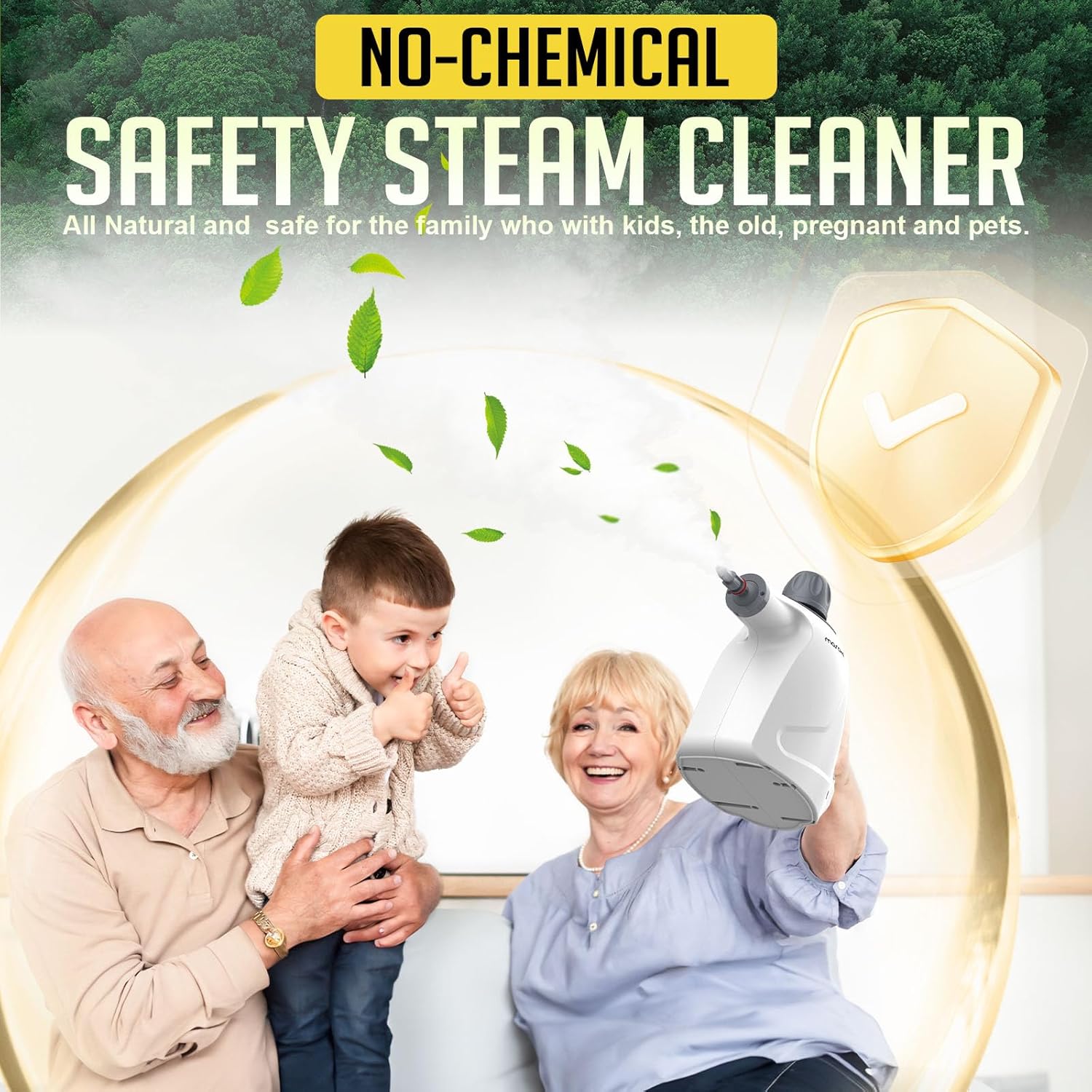 MOSCHE Multi-Surface Handheld Steam Cleaner with 11-Piece Kit